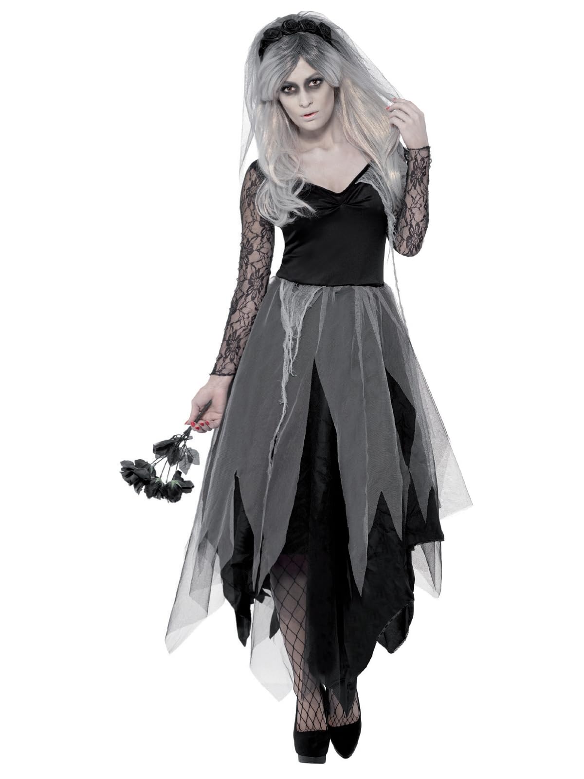 Smiffys Graveyard Bride Costume - Women's Size S (UK 8-10)
