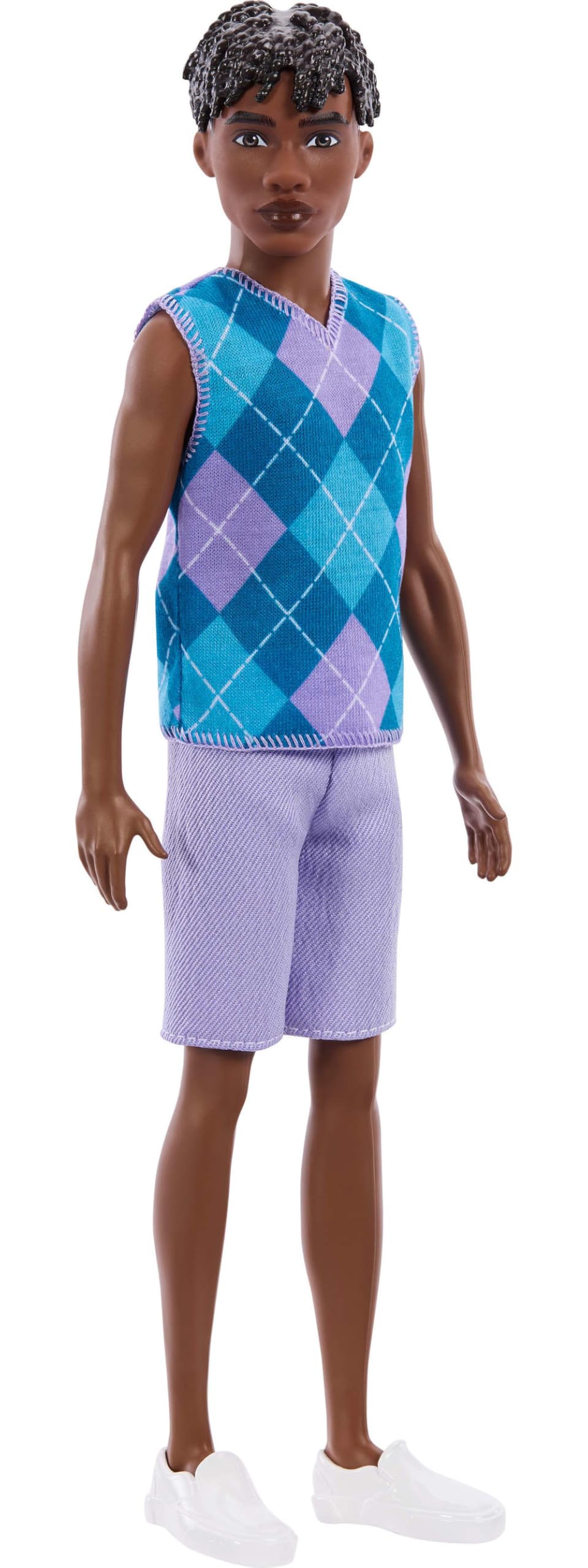 Barbie Fashionistas Doll - Ken #253 with Brown Hair & Lavender Outfit | Ages 3+ 1