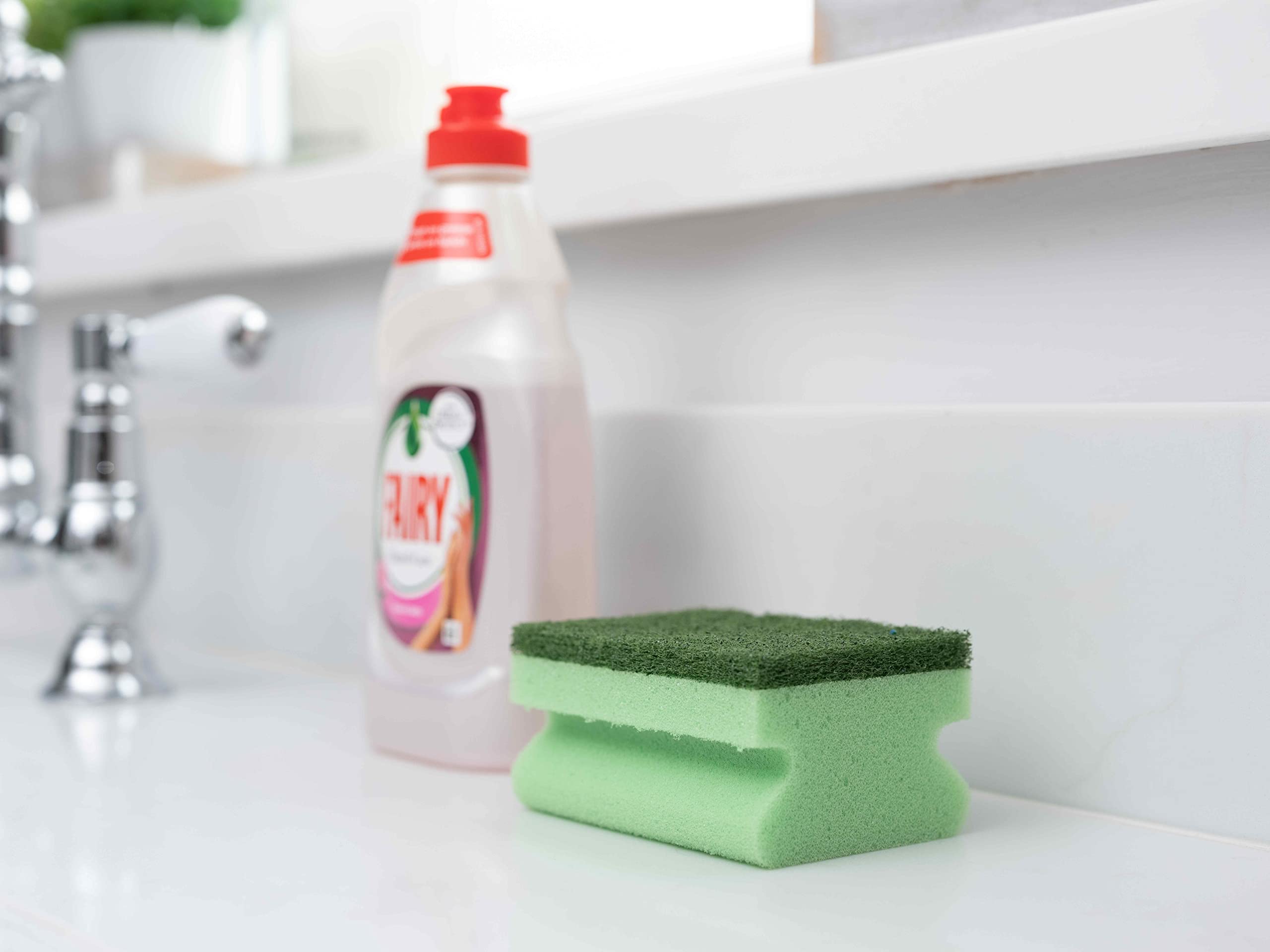 Addis Fairy Originals Non-Scratch Dual Sponge Scourer with Crystals - Pack of 6 14