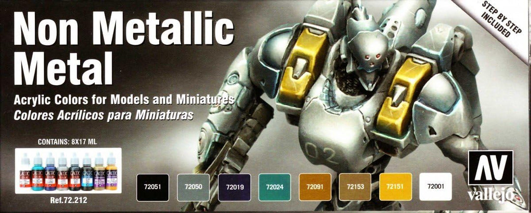 Vallejo Game Color Non Metallic Metal Paint Set (8)