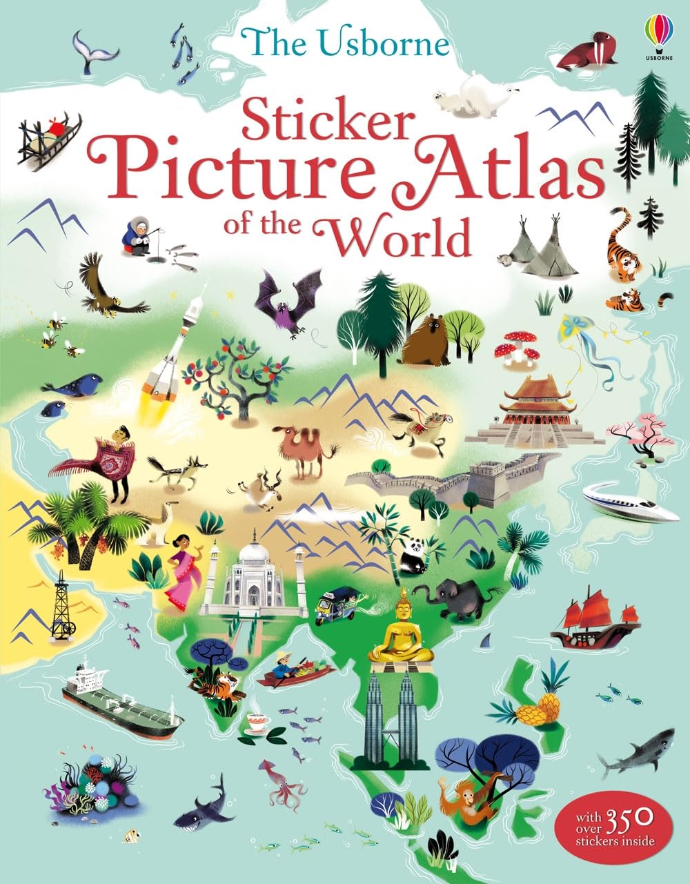 Usborne Sticker Picture Atlas of the World: Interactive World Atlas for Ages 4-8 | Paperback