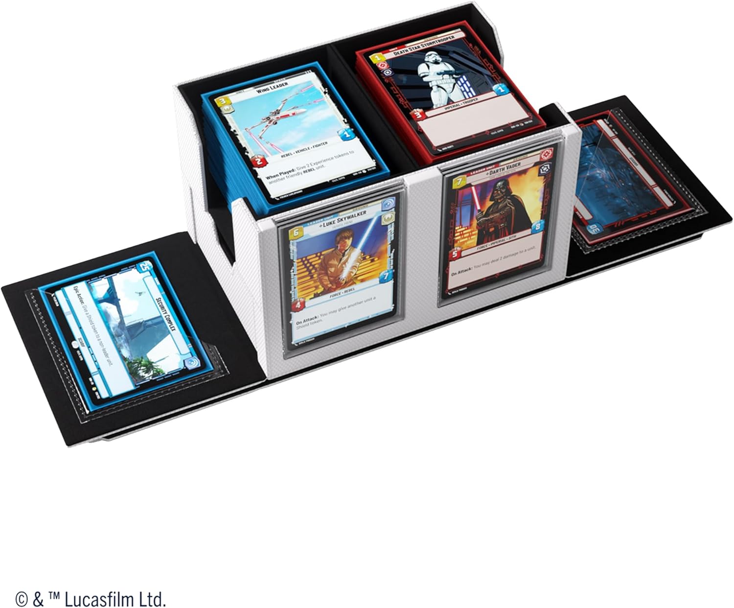 Gamegenic Star Wars Unlimited Double Deck Pod - White/Black TCG Deck Box 2