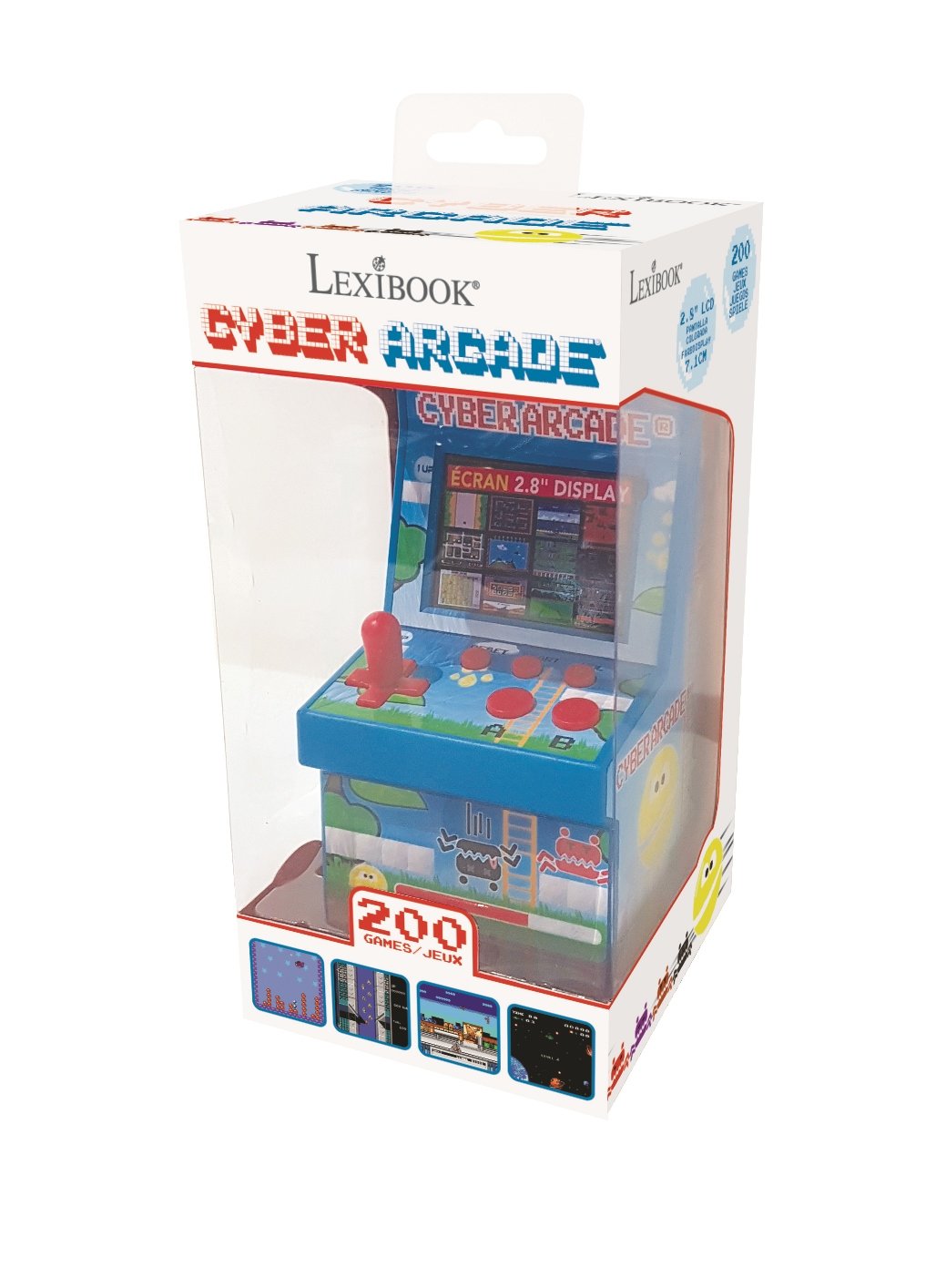 Lexibook Cyber Arcade Console JL2940 with 200 Retro Games and 2.8'' Color LCD Screen