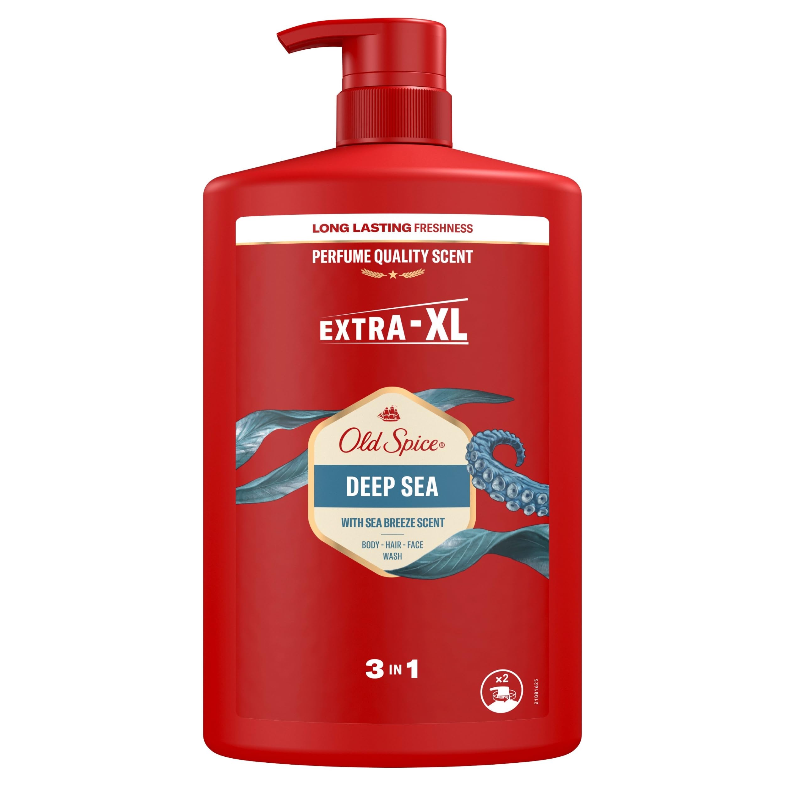 Old Spice Deep Sea Men's 3-in-1 Shower Gel & Shampoo (1000ml) 1