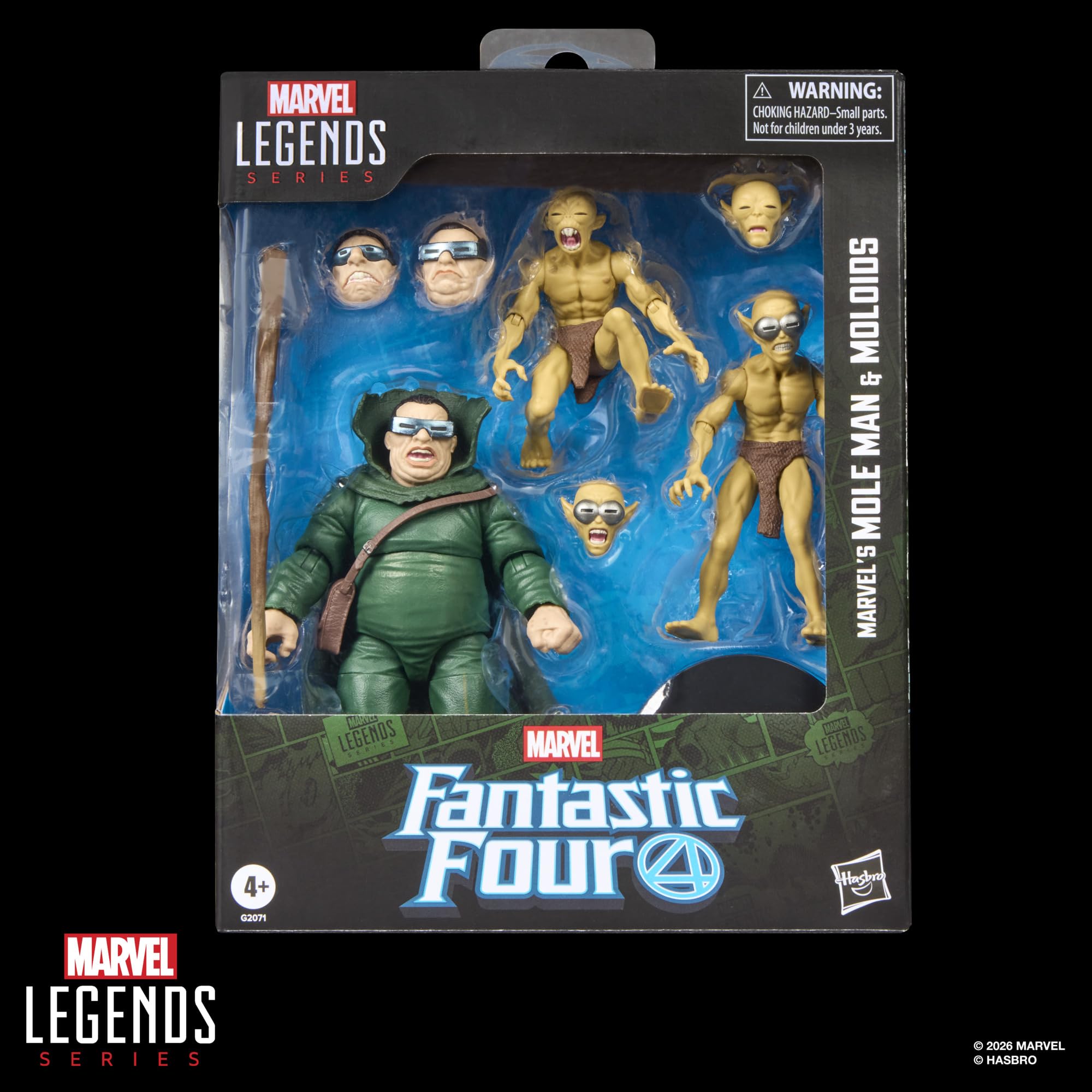 Marvel Legends Series Marvel's Mole Man & Moloids Multi-Pack - 3 Fantastic Four Comics-Inspired Collectible 15 cm Scale Action Figures | Ages 4+ 2