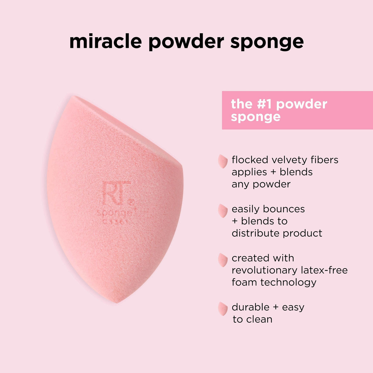 Real Techniques Miracle Complexion Sponge & Miracle Powder Sponge Duo Pack - Liquid, Cream & Powder Makeup