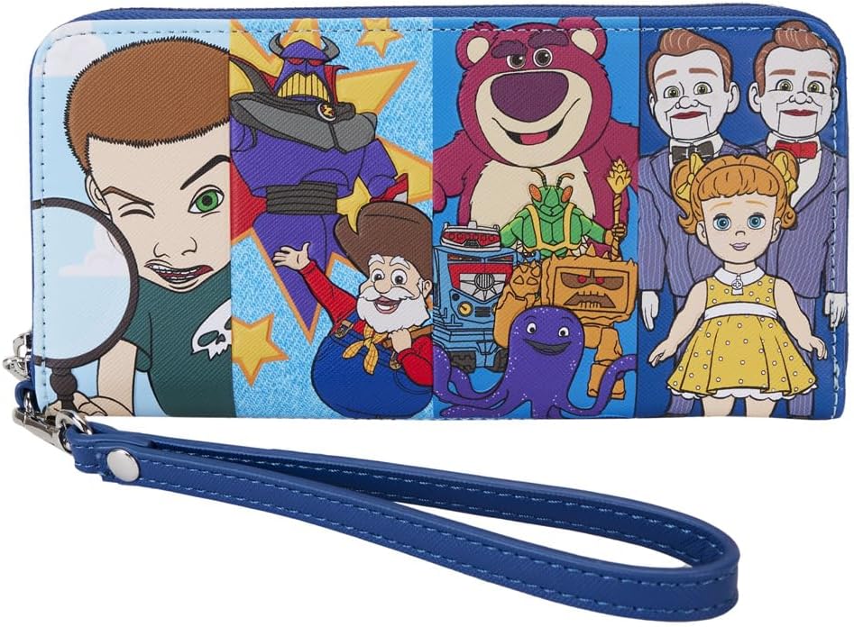 Loungefly Toy Story Villains Zip Around Wristlet Wallet Blue (WDWA3013)