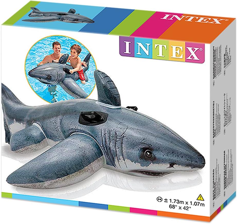 Intex Great Shark Ride-On Inflatable - 173x107 cm