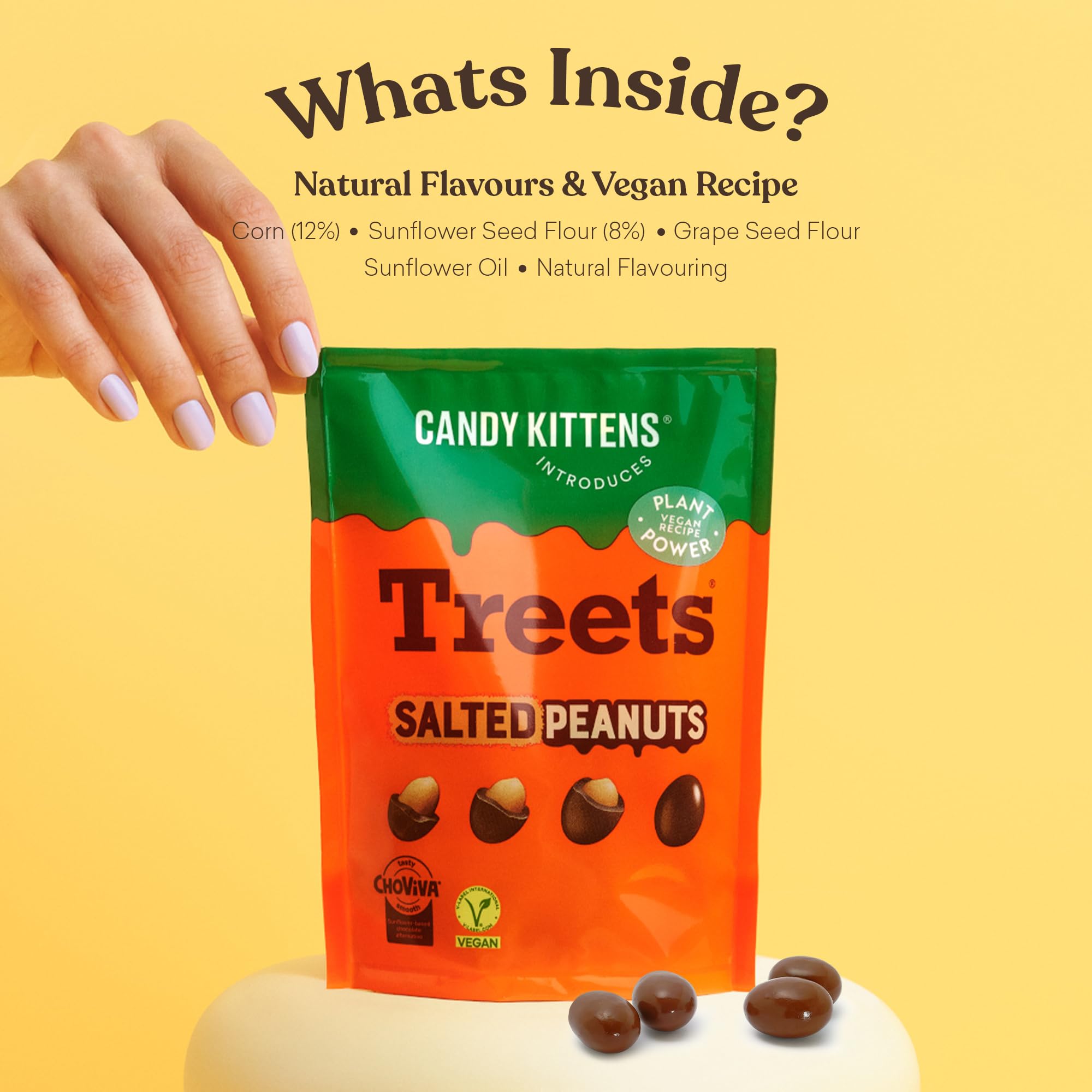 CANDY KITTENS Vegan Chocolate Covered Salted Peanuts - 120g Pack | Plant-Powered Snack 5
