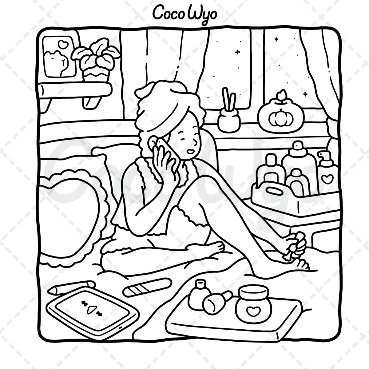 Coco Wyo Girl Moments Vol. 2 Coloring Book - Cute Cozy Scenes for Teens & Adults | Paperback 5