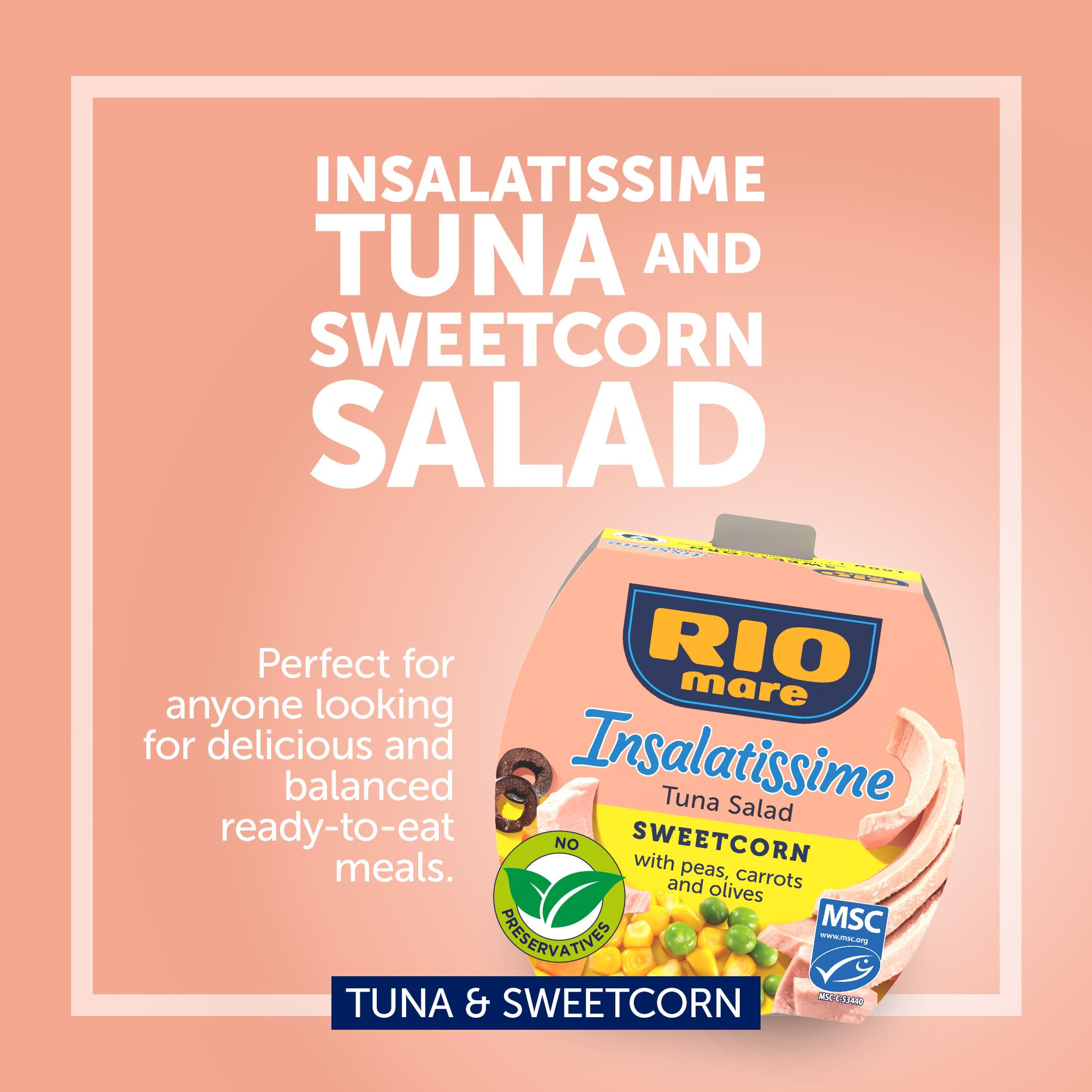 Rio Mare Insalatissime Sweetcorn and Tuna Salad - Ready to Eat Meal | 160g 2