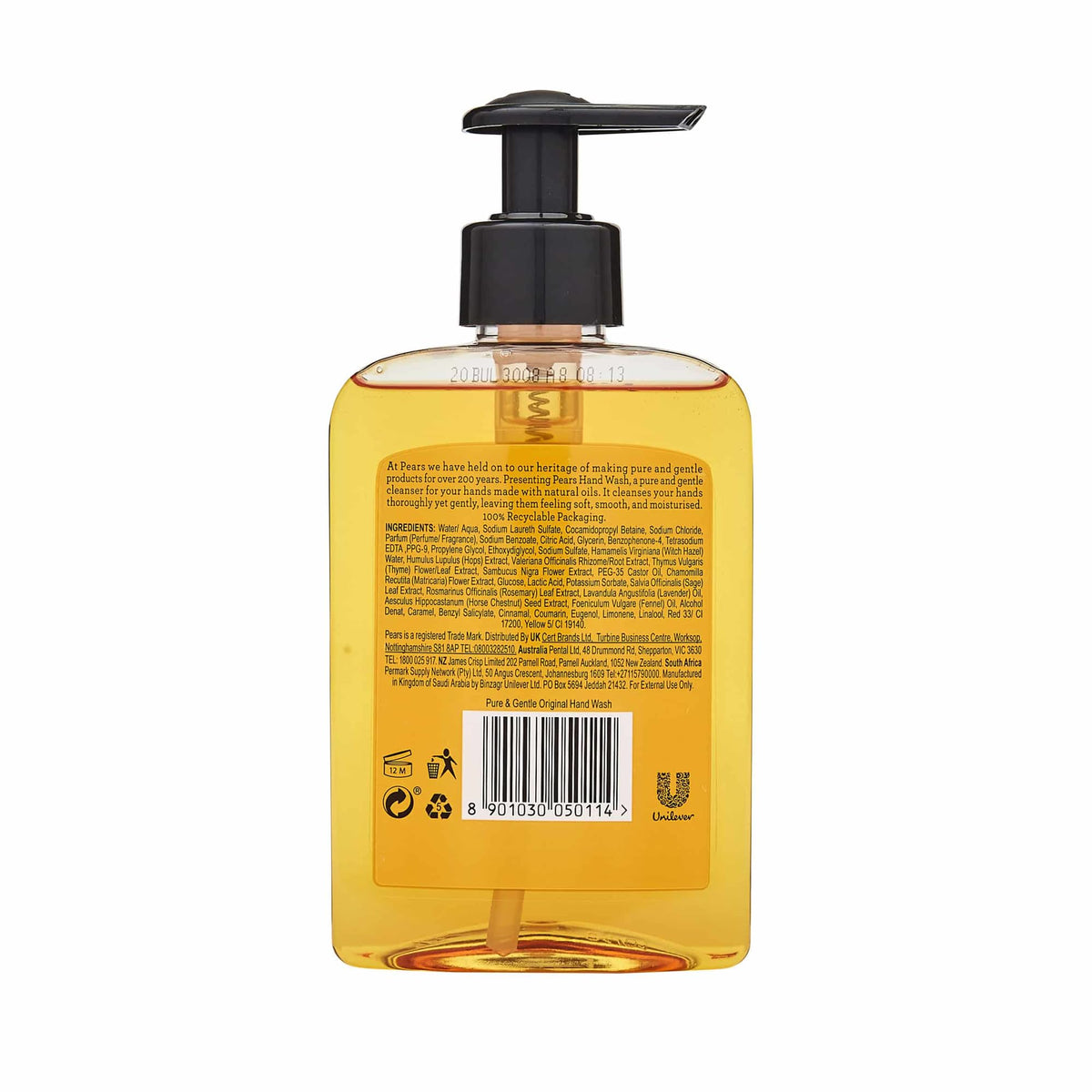 Pears Pure And Gentle Hand Wash - 250ml
