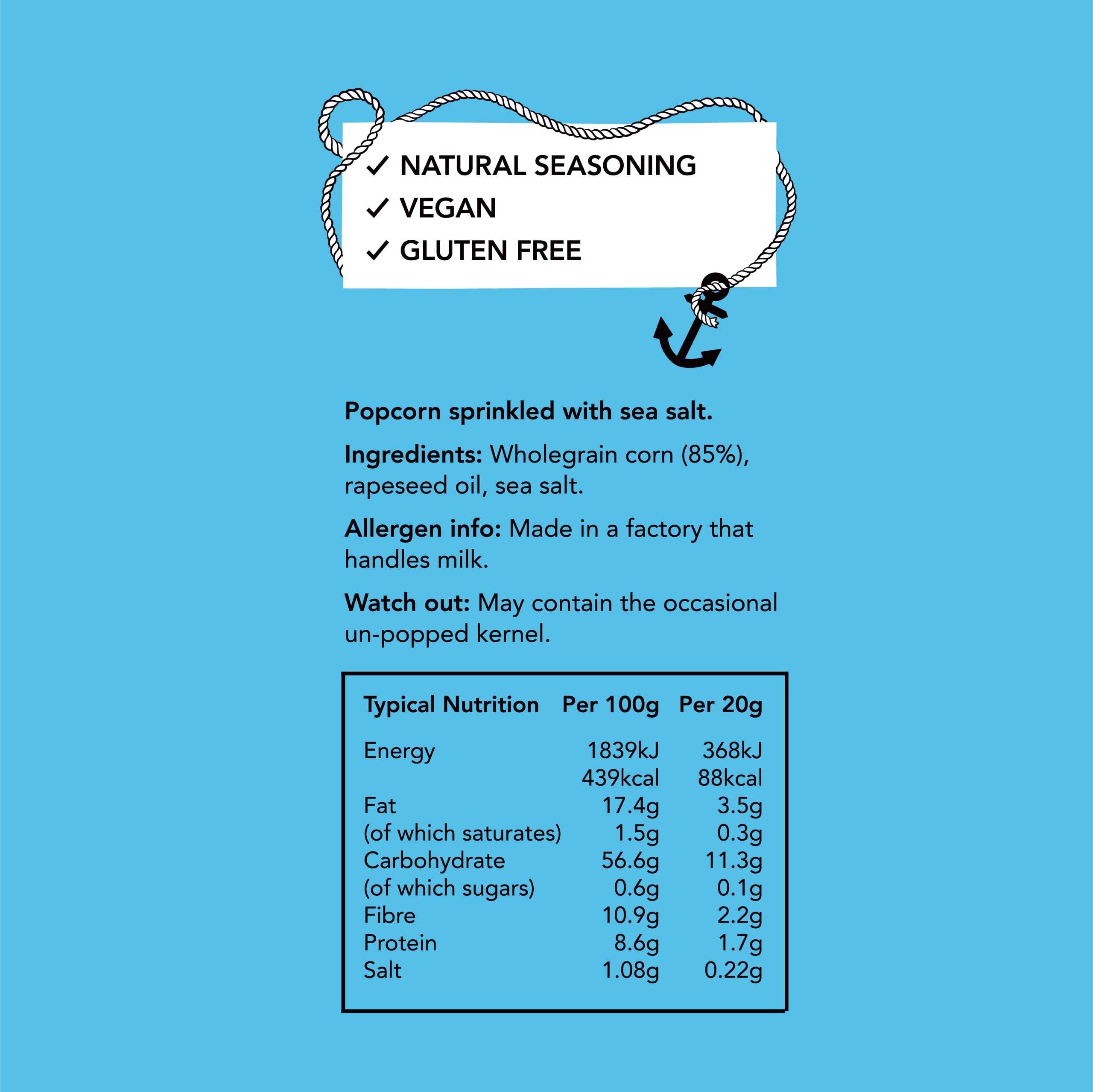 PROPER Lightly Sea Salted Popcorn - Natural Sea Salt Seasoning, Vegetarian Snack 4