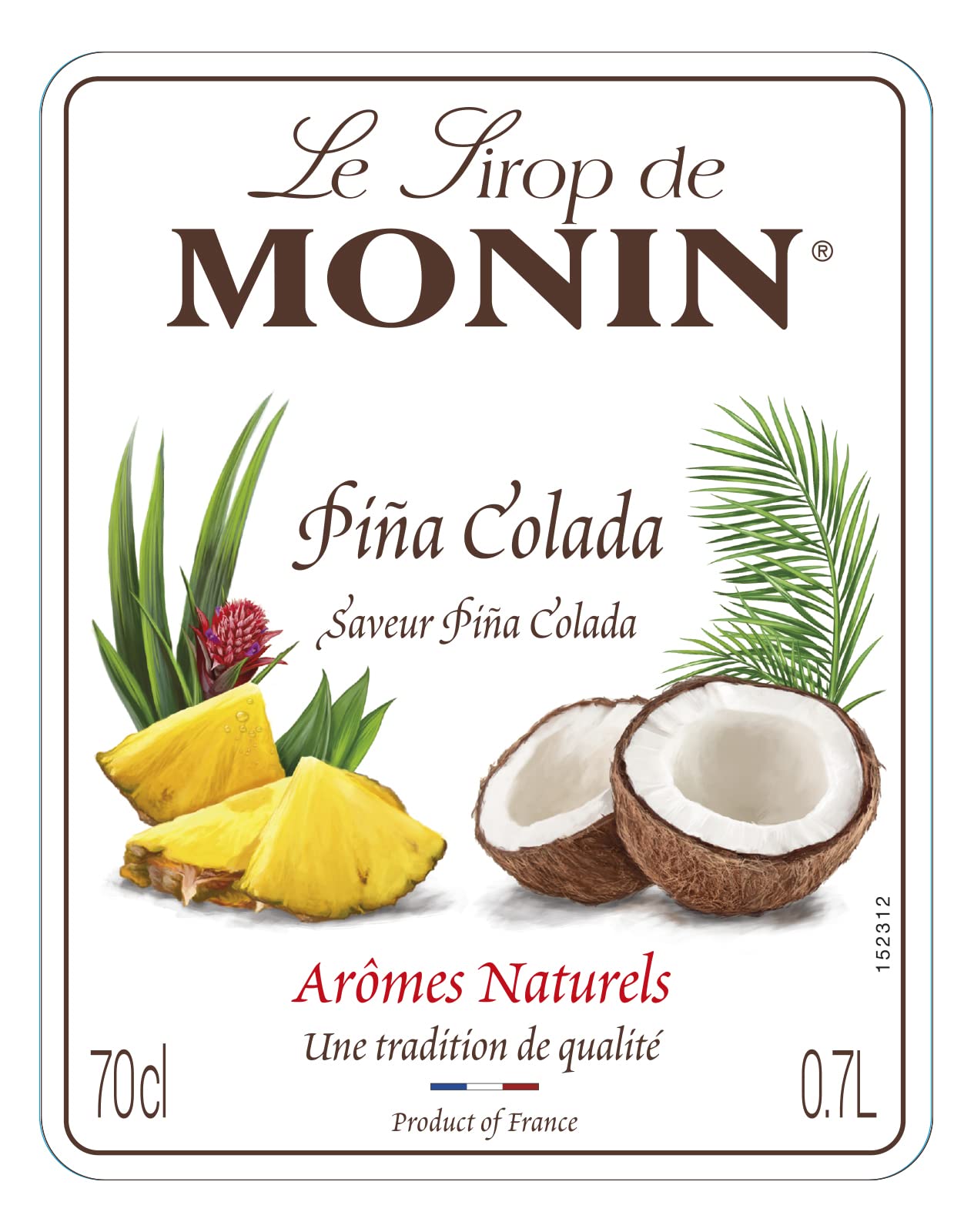 Monin Pina Colada Syrup - Tropical Pineapple & Coconut Flavour | 700ml 3