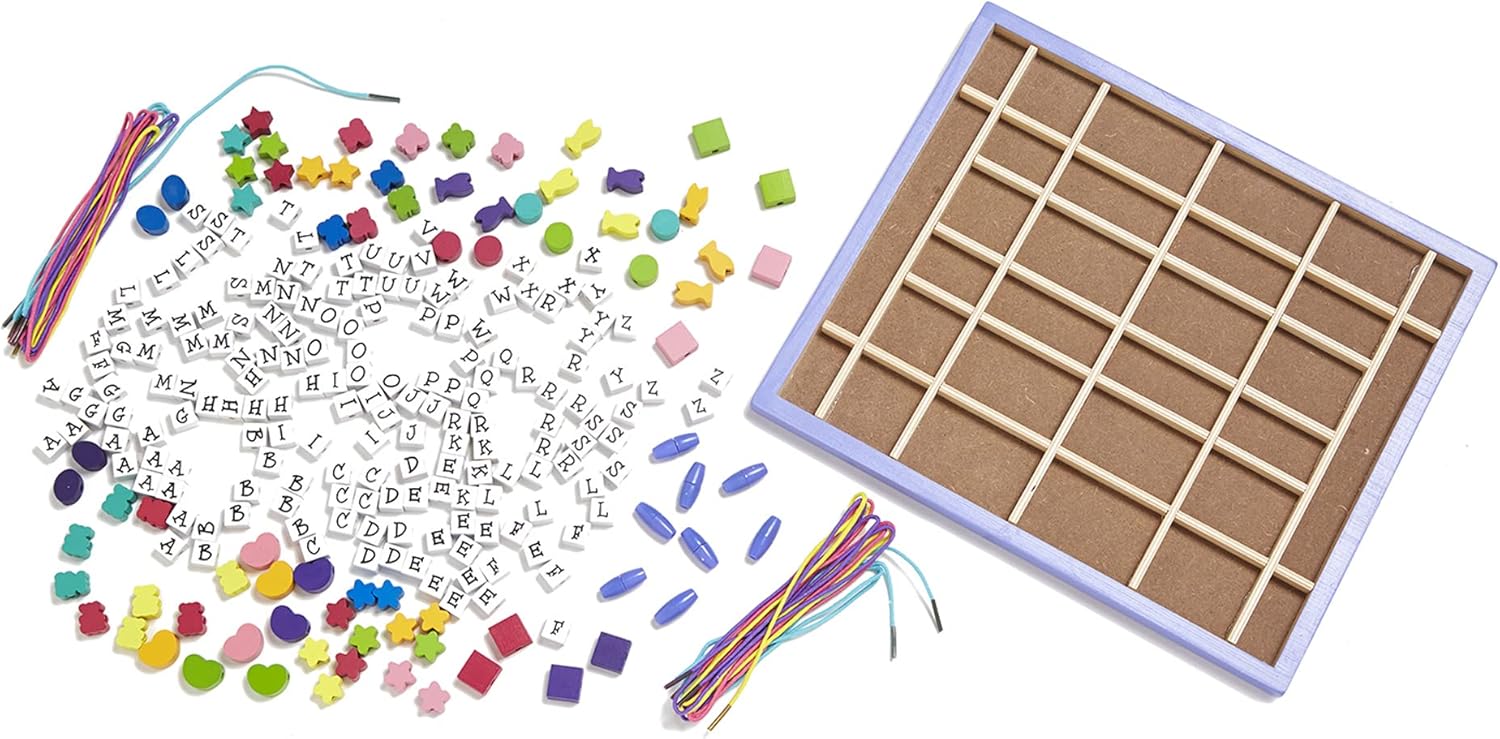 Melissa & Doug Wooden Stringing Beads - Arts & Crafts Kit for Kids 4+ 3