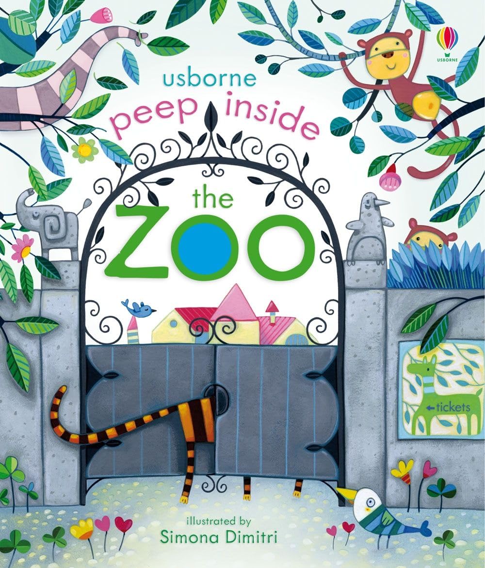 Usborne Peep Inside The Zoo - Board Book | Ages 1-3 | 14 Pages 1