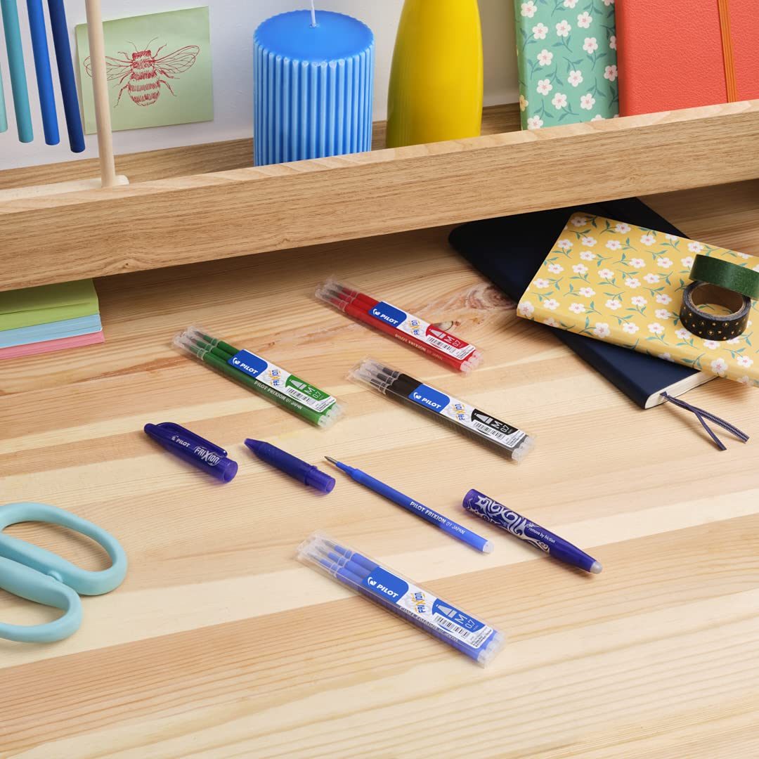 PILOT Frixion Pen Refills - 0.7mm Medium Tip, Erasable Ink | Set of 6 | Red 6