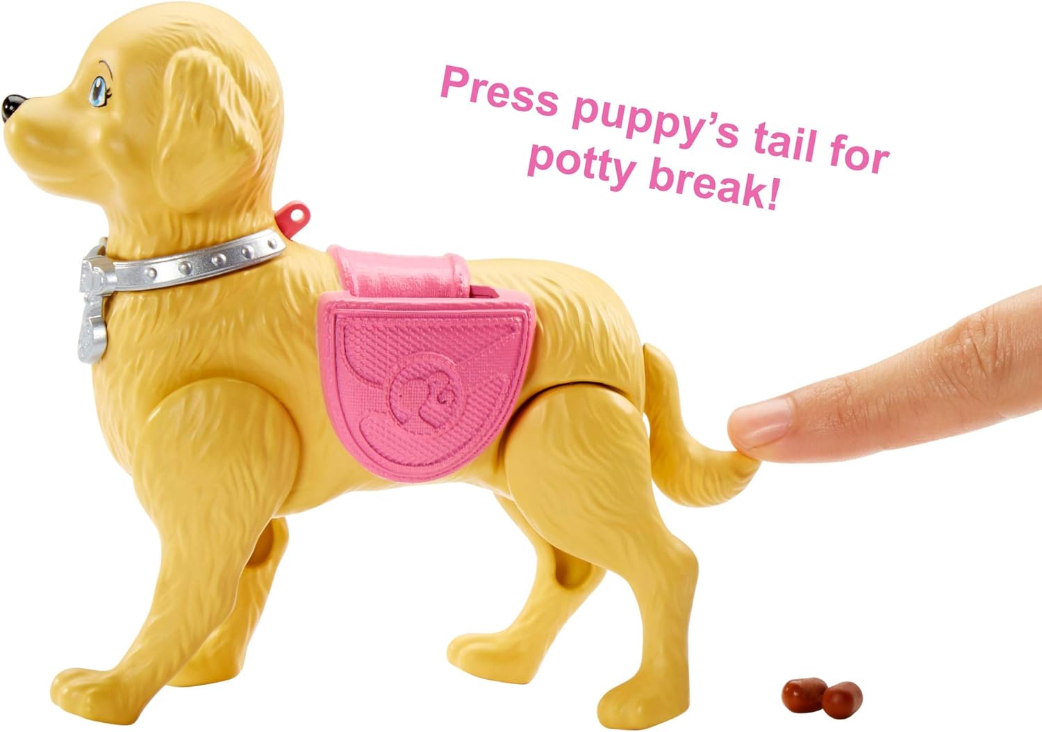 Barbie DWJ68 Walker Playset - Walking & Potty-Training Puppy with Doll, 36 Months+