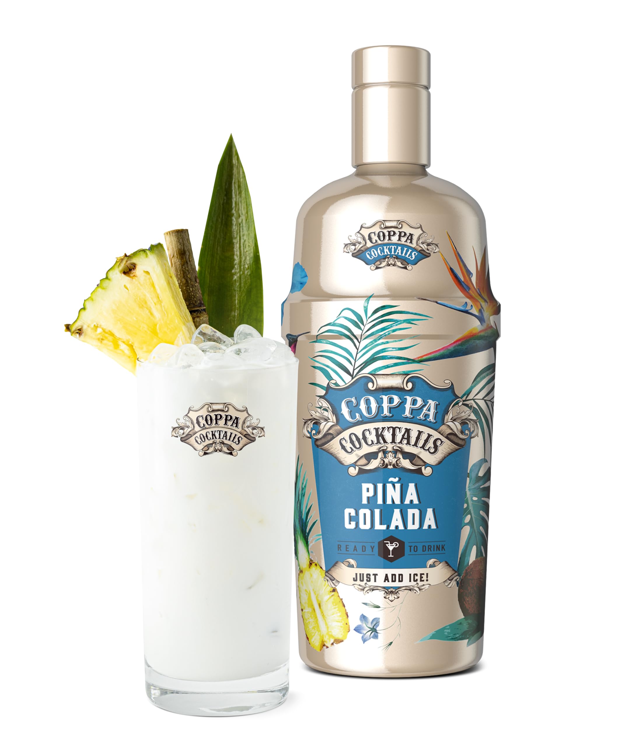 Coppa Cocktails Piña Colada Ready-to-Drink Cocktail | 10.0% ABV | 700ml Bottle