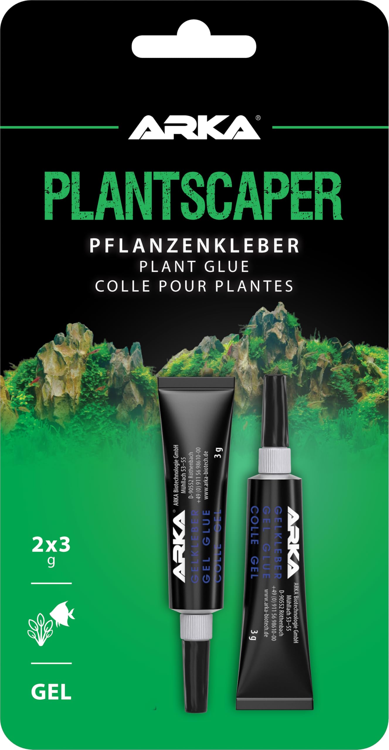 ARKA Plantscaper Gel - Aquarium Plant Glue Twin-Pack | 6g Total | Non-Toxic Cyanoacrylate
