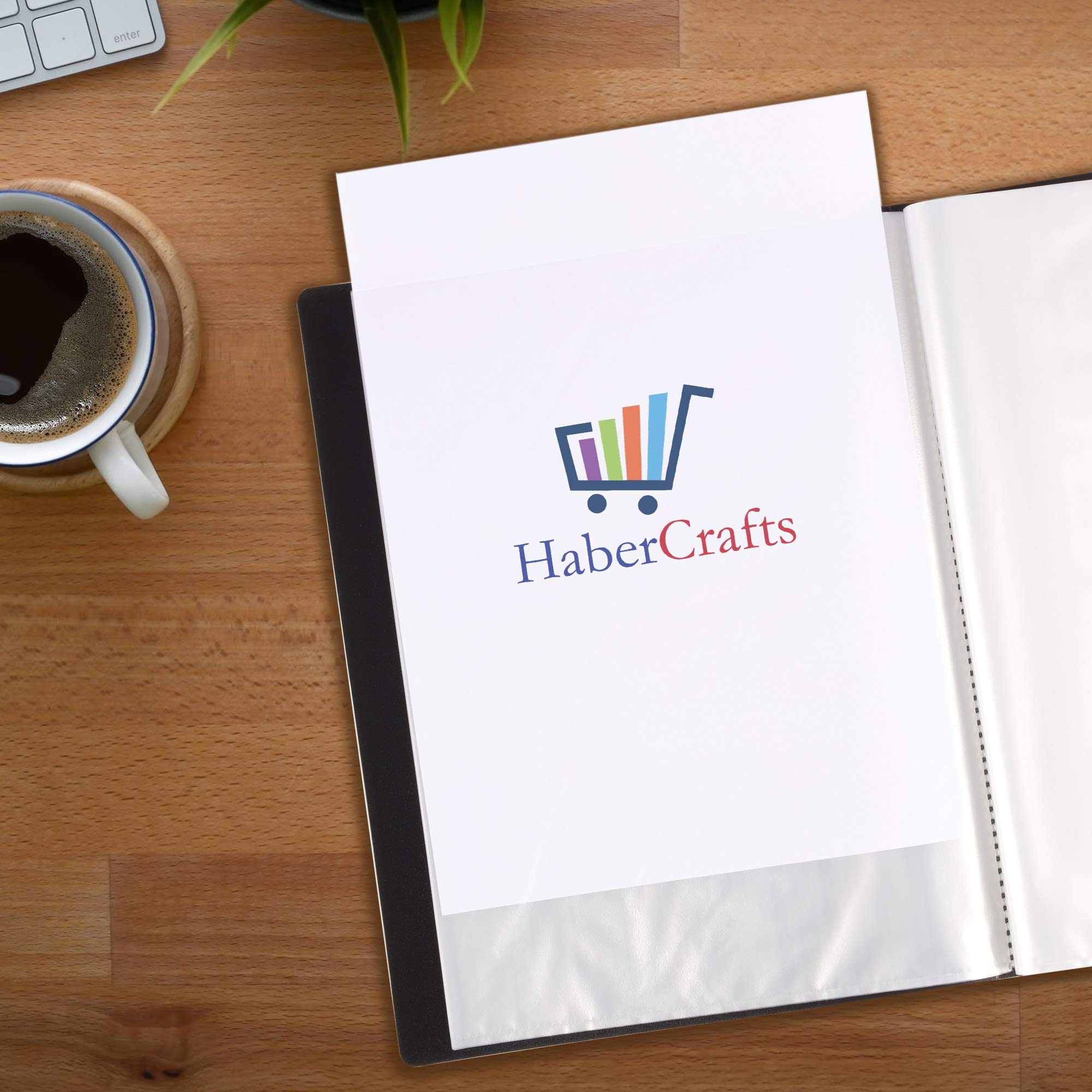 Habercrafts A4 Display Book Folder - 40 Pockets (80 Views) | Hard Flexible Cover | Pack of 3 4