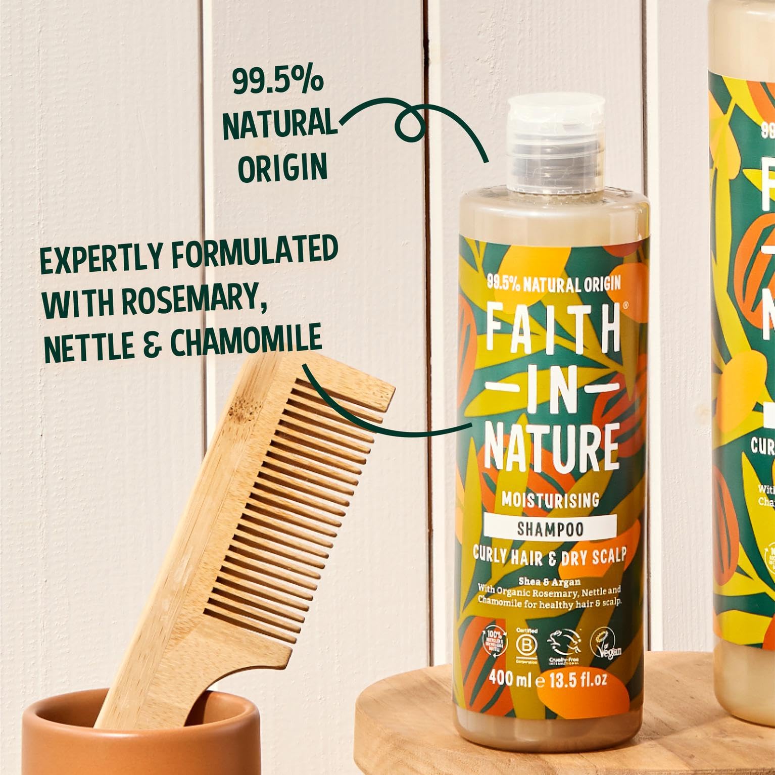 Faith In Nature Natural Shea & Argan Shampoo, Moisturising for Curly Hair & Dry Scalp, Vegan & Cruelty Free, No SLS, Silicones or Parabens, 400ml 9