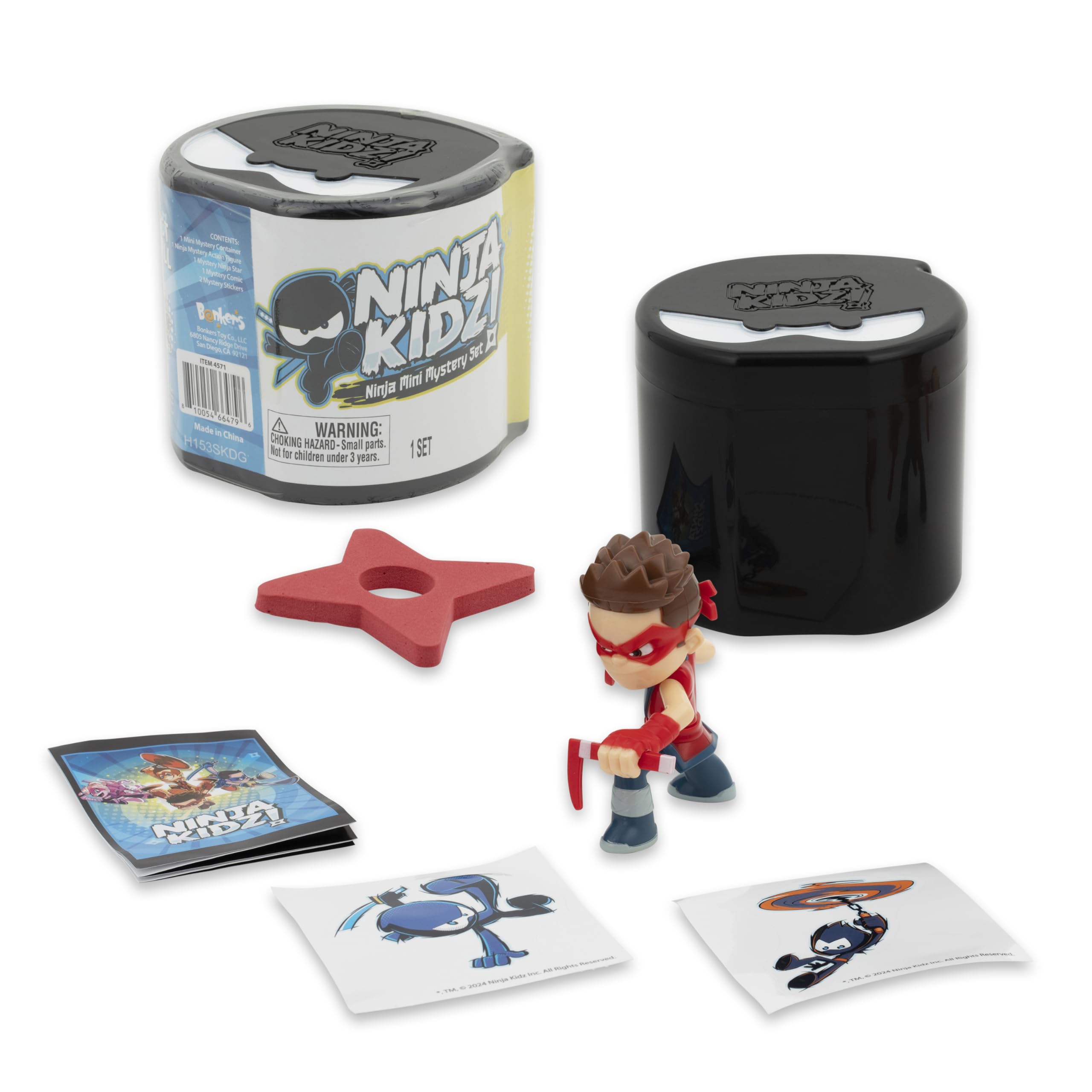 Ninja Kidz Mini Mystery Set - 5 Collectible Figures & Foam Throwing Star | Ages 3+ 1