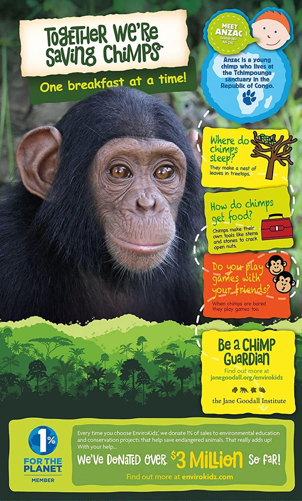 Nature's Path EnviroKidz Choco Chimps Cereal - Organic Gluten Free Chocolate Breakfast 2