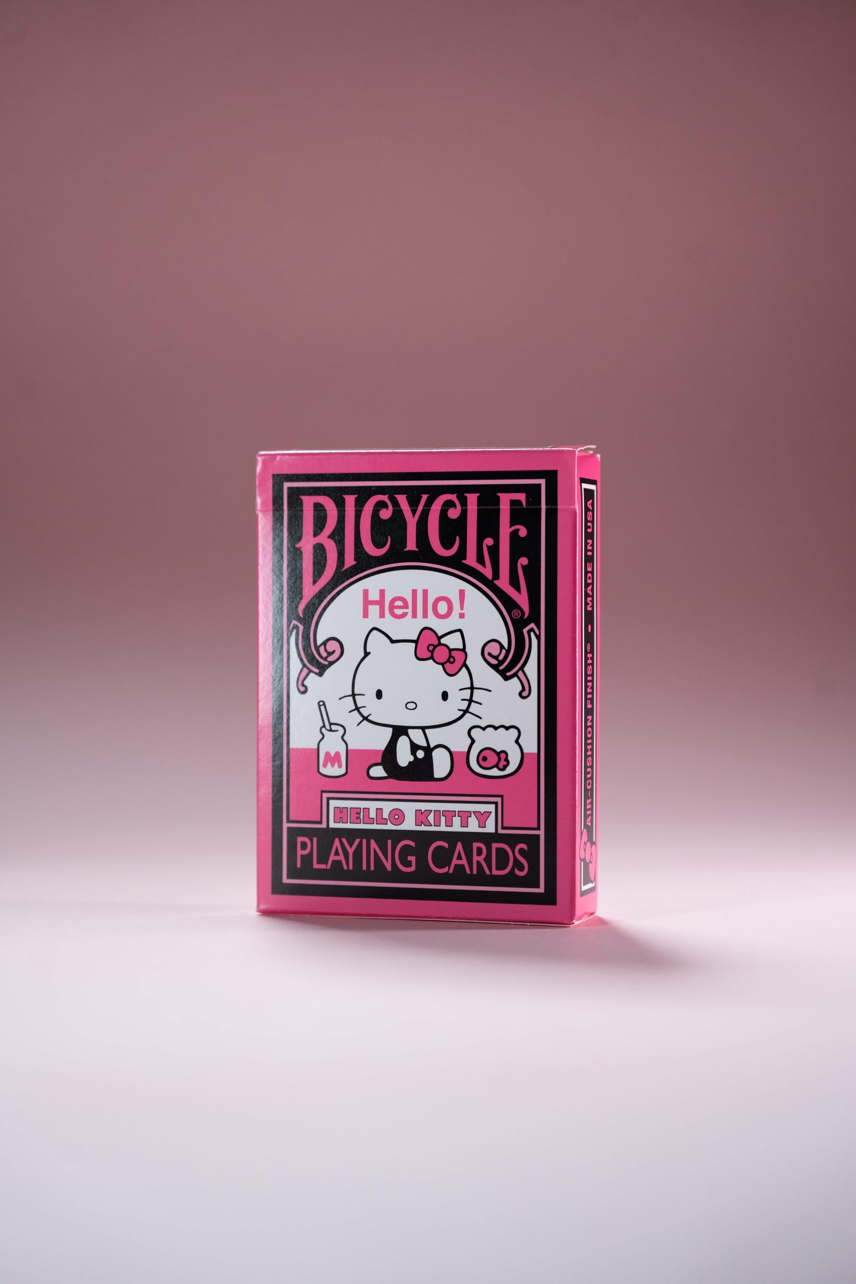 Bicycle Hello Kitty Playing Cards - Black & Pink Deck | Standard Size | Unisex Adult 3