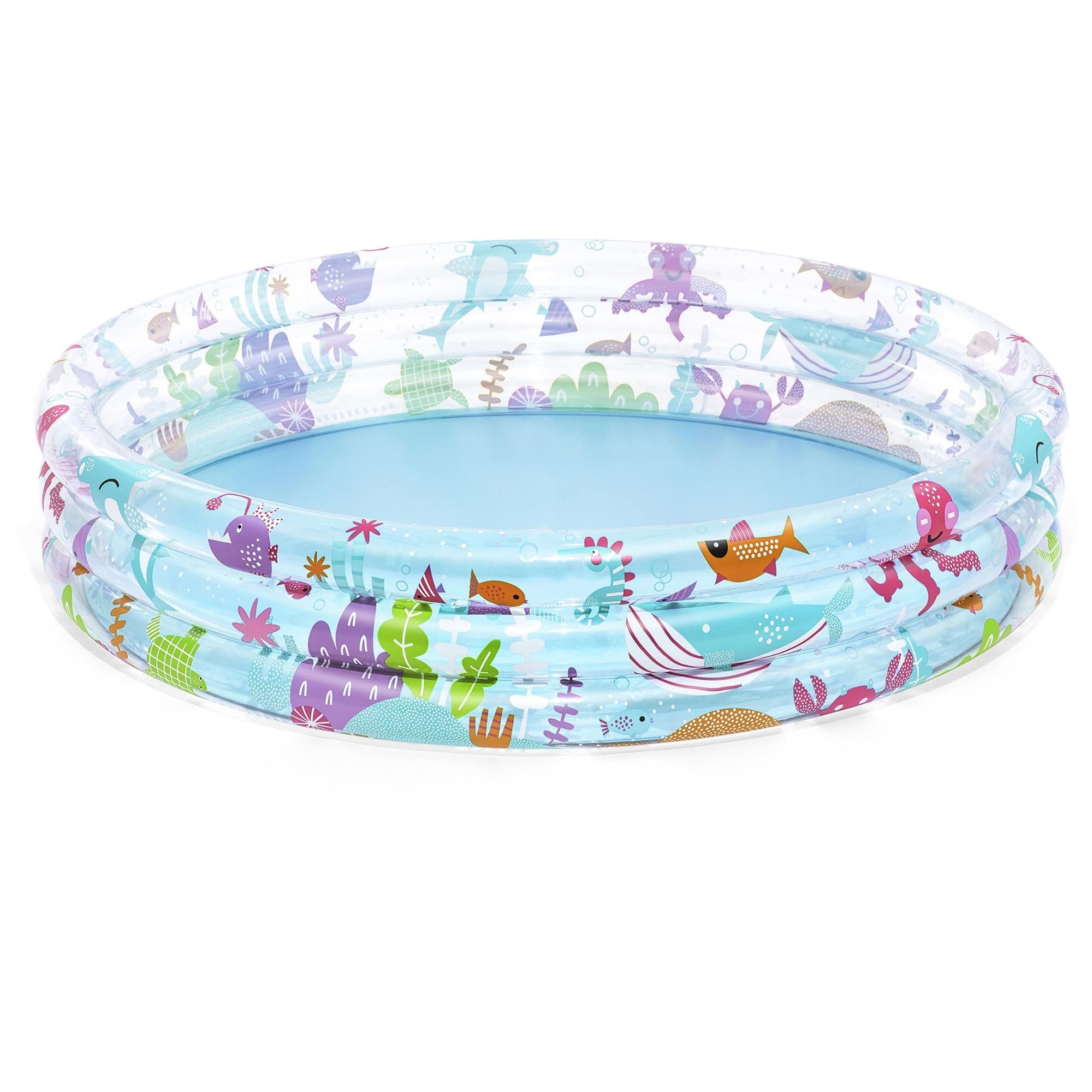 Bestway Deep Dive Inflatable Kids Pool - Sea Theme, 3 Ring Design | 152 x 30 cm