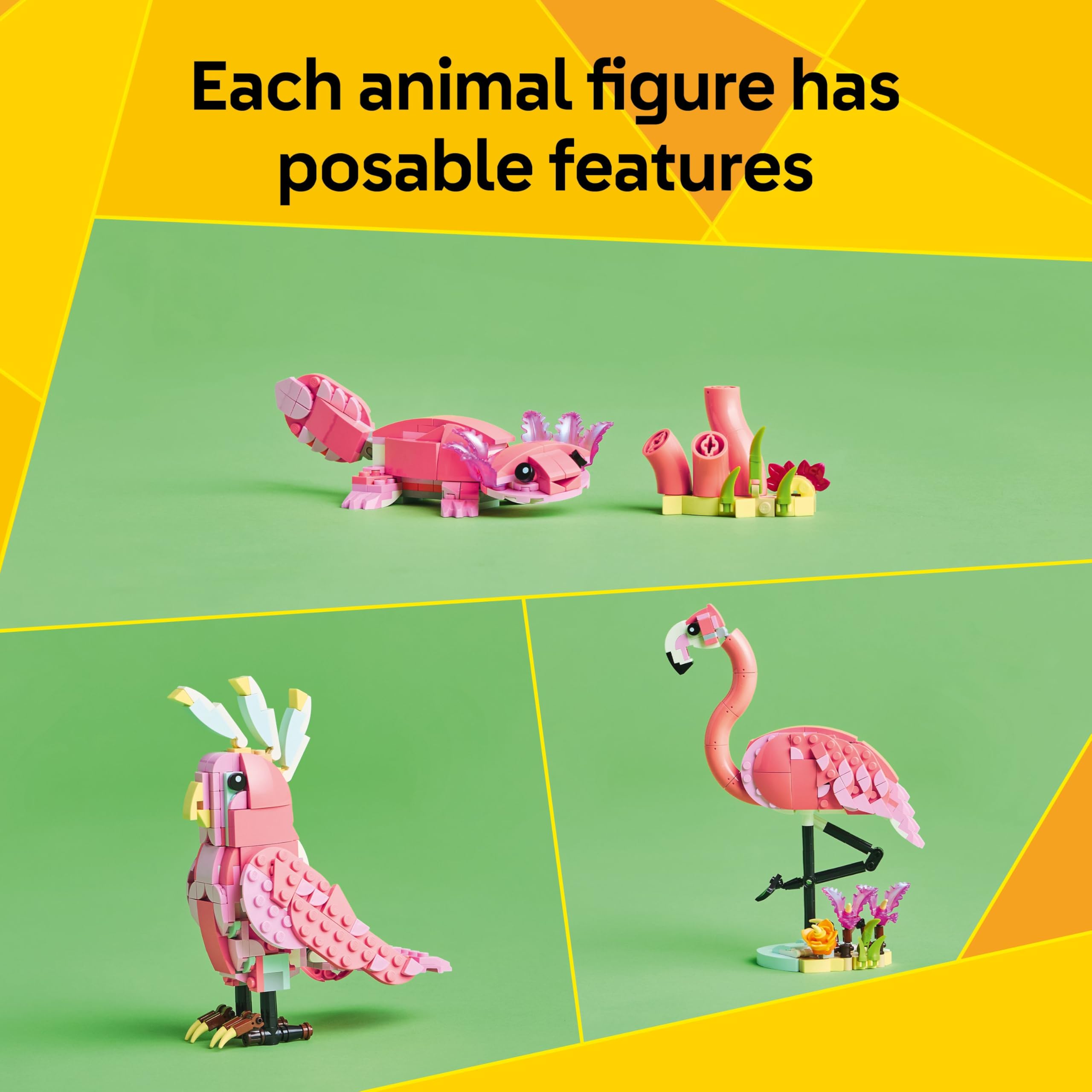 LEGO Creator 3in1 Wild Animals: Pink Flamingo Set 31170 | 3 Models in 1 | Ages 8+ 4
