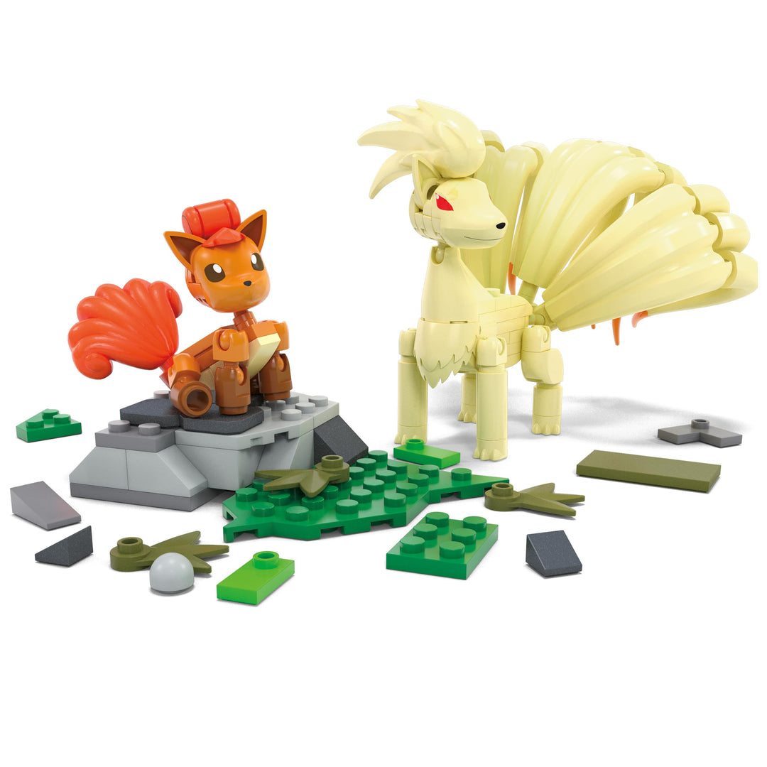 MEGA Pokémon Vulpix Evolution Building Set - 145-Piece Poseable Action Figures for Kids Ages 8+