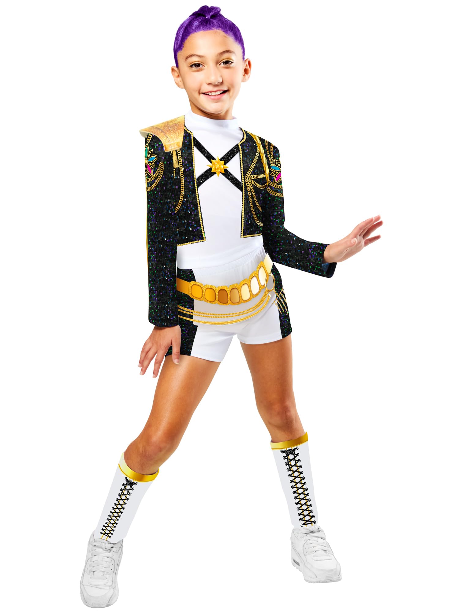 Rubies Official K-Pop Demon Hunters Rumi Golden Child Costume - Kids Size 7-8 Years