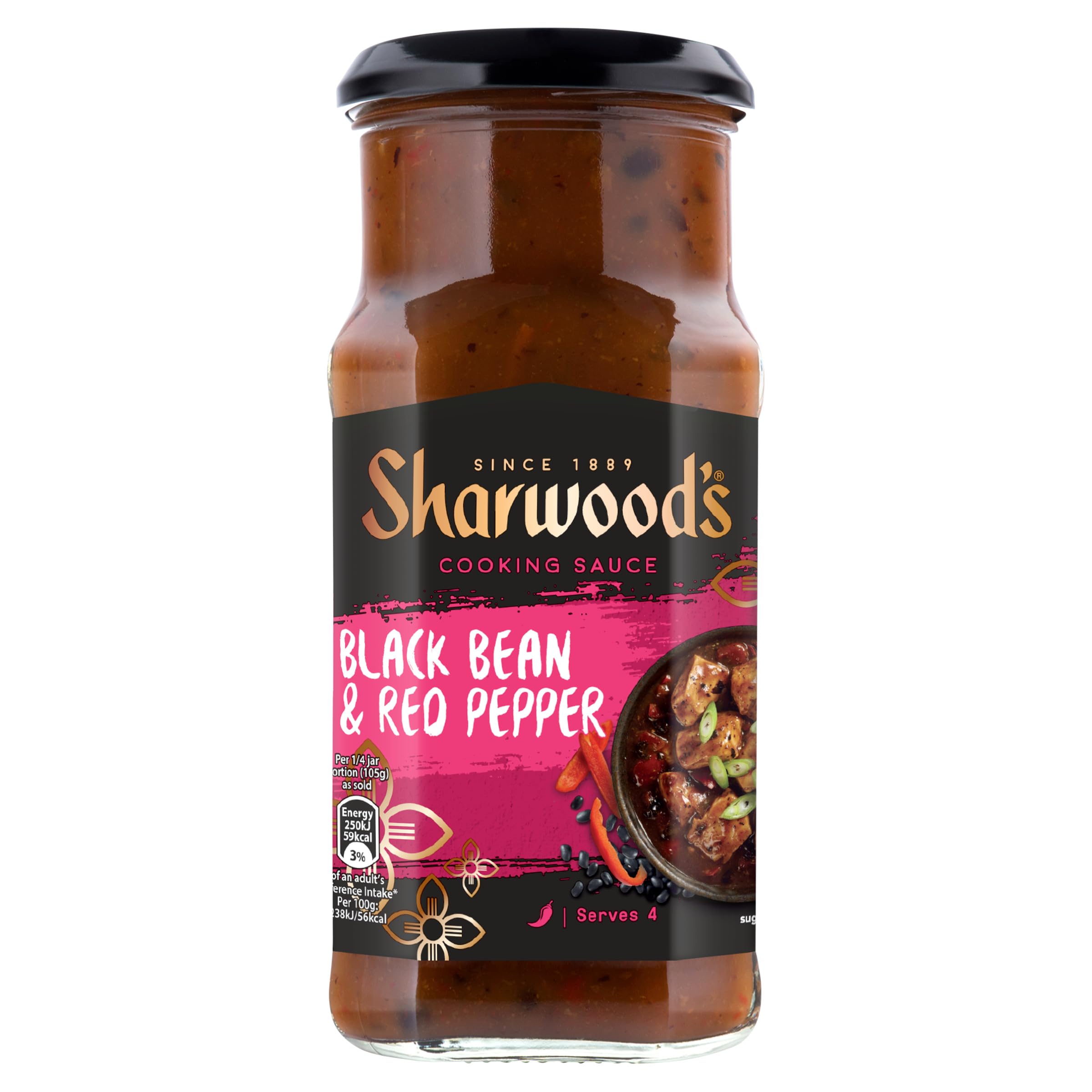 Sharwood's Black Bean & Sweet Red Pepper Sauce - Cantonese Style Cooking Sauce | 425g 1