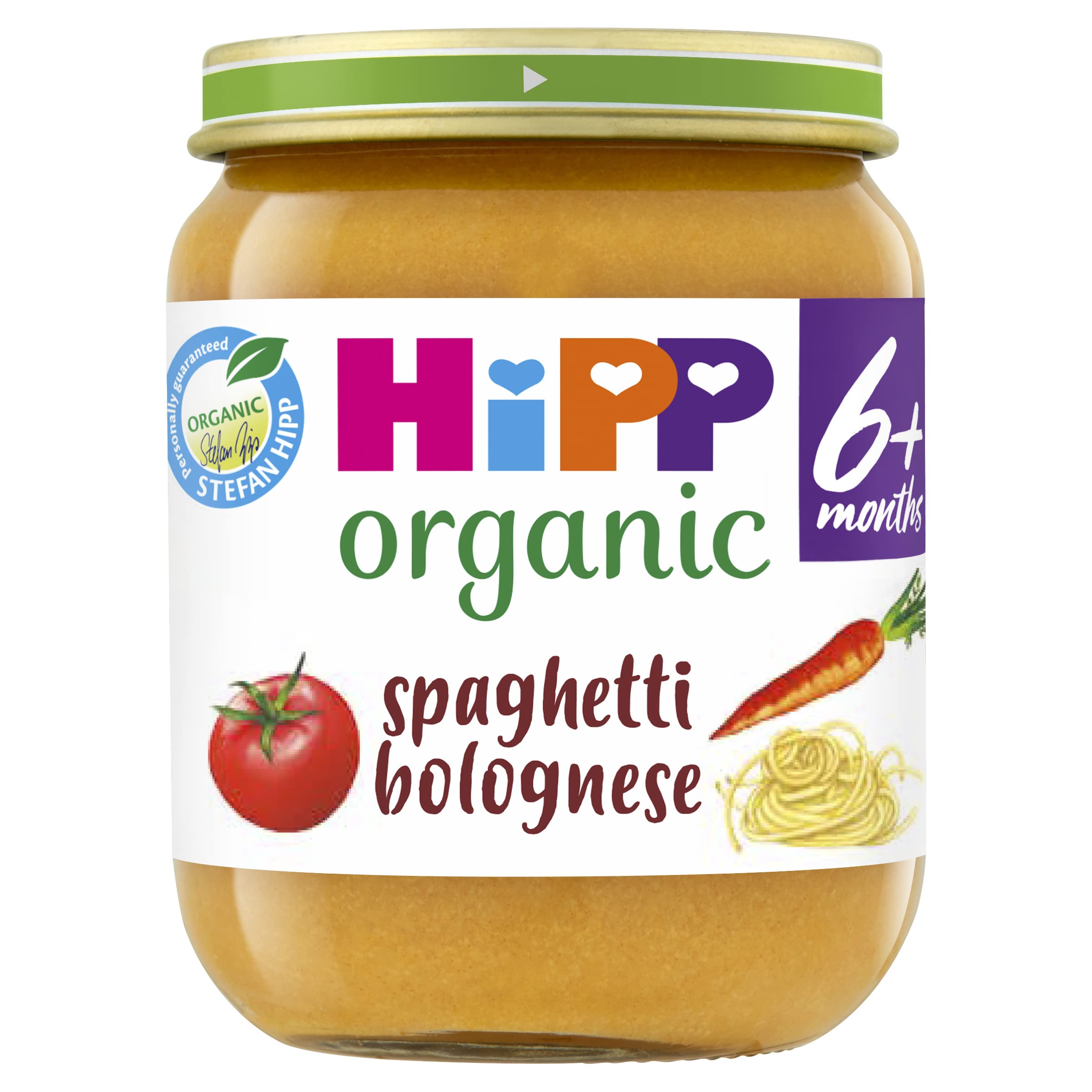 HiPP Organic Spaghetti Bolognese Baby Food Jar (6 x 125g)