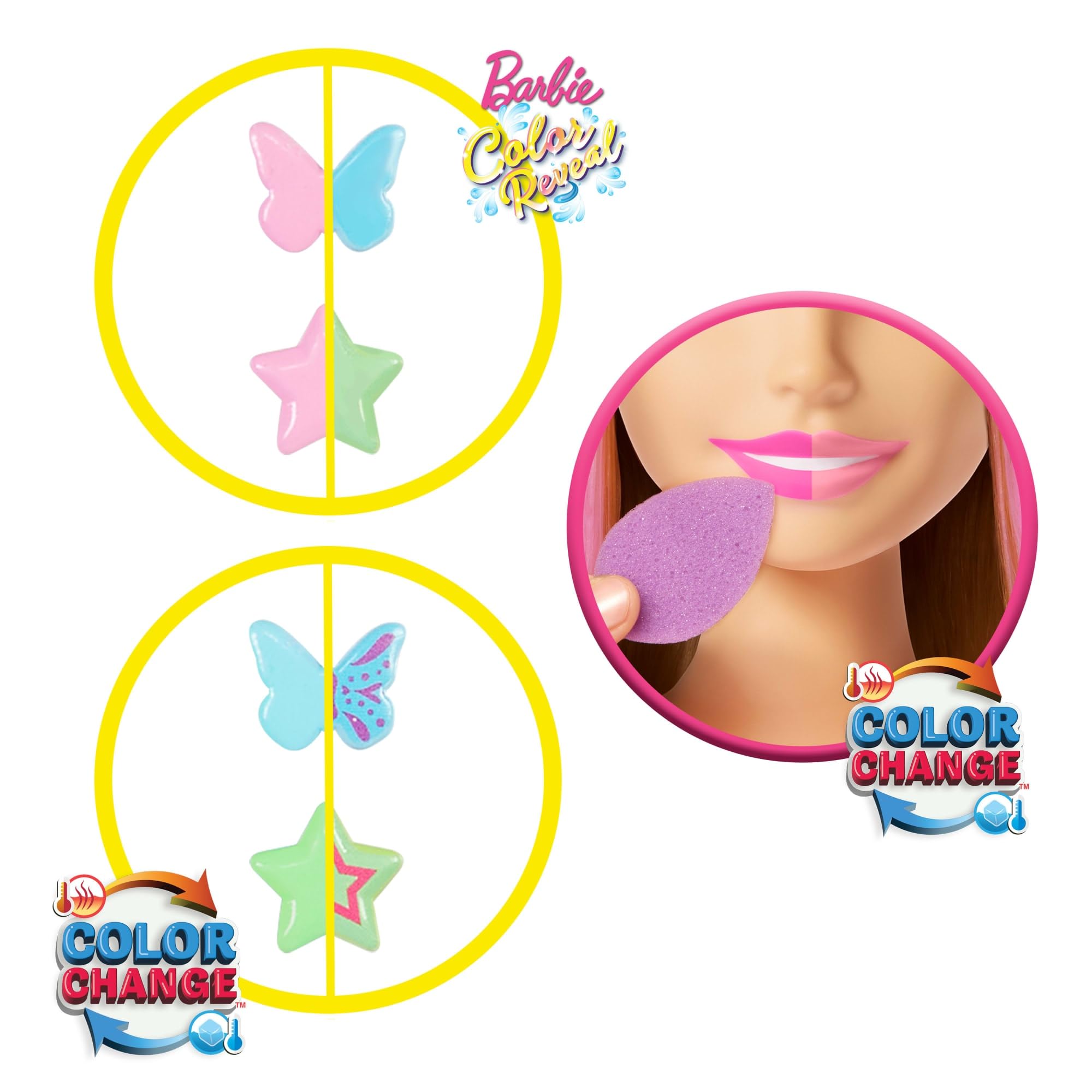 Barbie Styling Head with 20+ Hair Styling Accessories including Color Change Clips | Blonde | JFG81 5