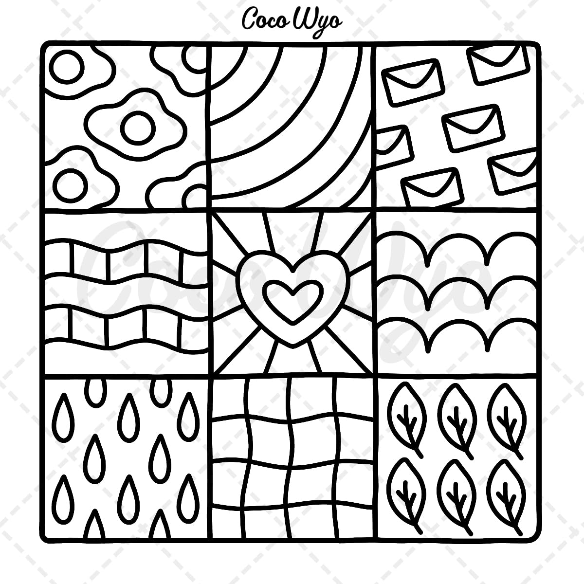 Coco Wyo Comfy Patterns Coloring Book - Bold & Easy Designs for Adults and Kids | Paperback