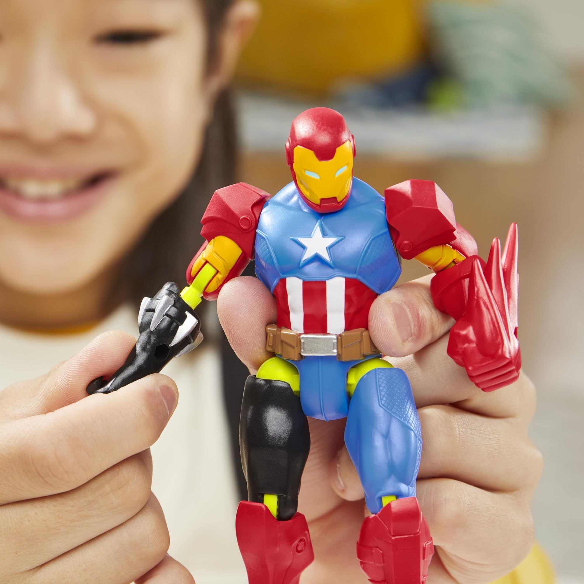Marvel Press MixMashers Iron Man Action Figure - 5-inch Scale, Mix & Match Parts | Ages 4+ 8