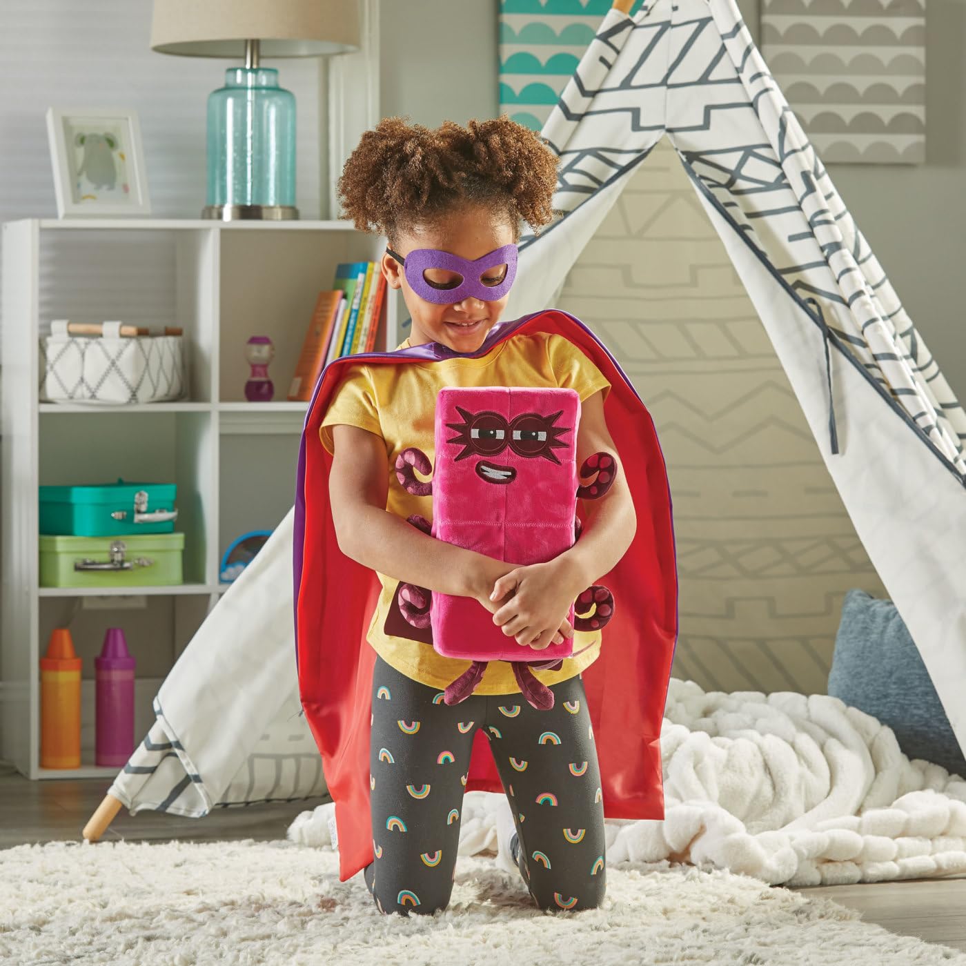 Learning Resources Numberblocks Sing-Along Superhero Octoblock - Interactive Light-Up Plush Toy