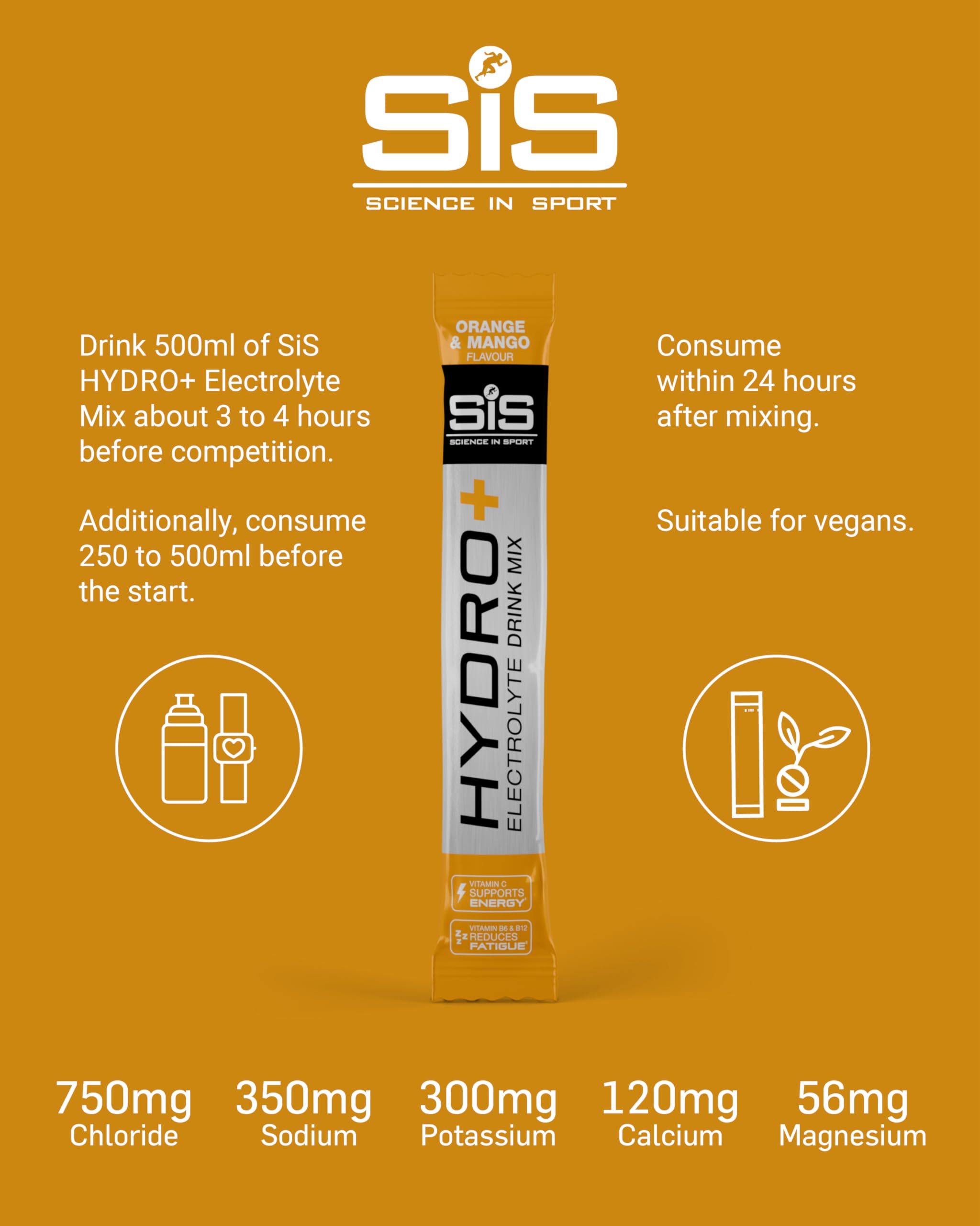 Science in Sport Hydro+ Electrolytes Powder Sachets - 20 Servings | Orange Mango | Supports Electrolyte Balance 4