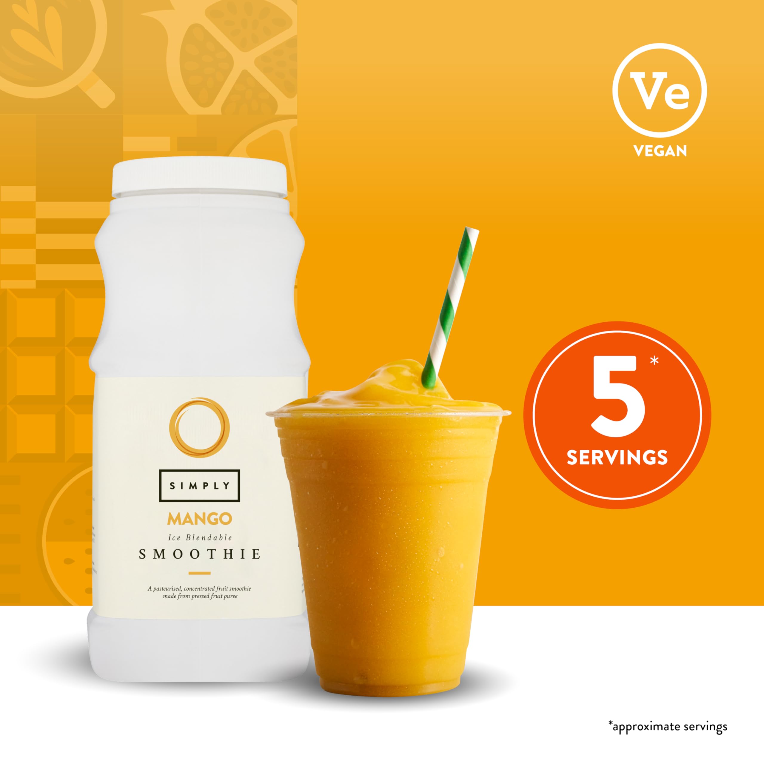 Simply Mango Smoothie Concentrate - Vegan, Gluten-Free Blendable Mix | 1L 2
