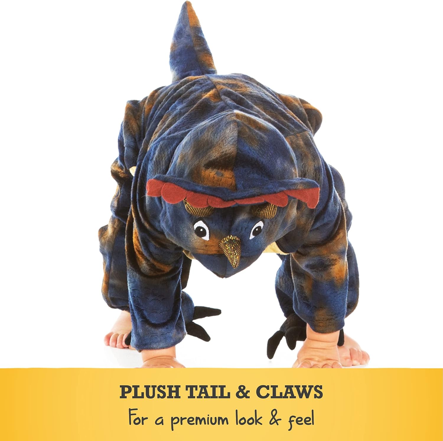 Baby Triceratops Onesie - Dinosaur Costume for Kids 2-3 Years 3