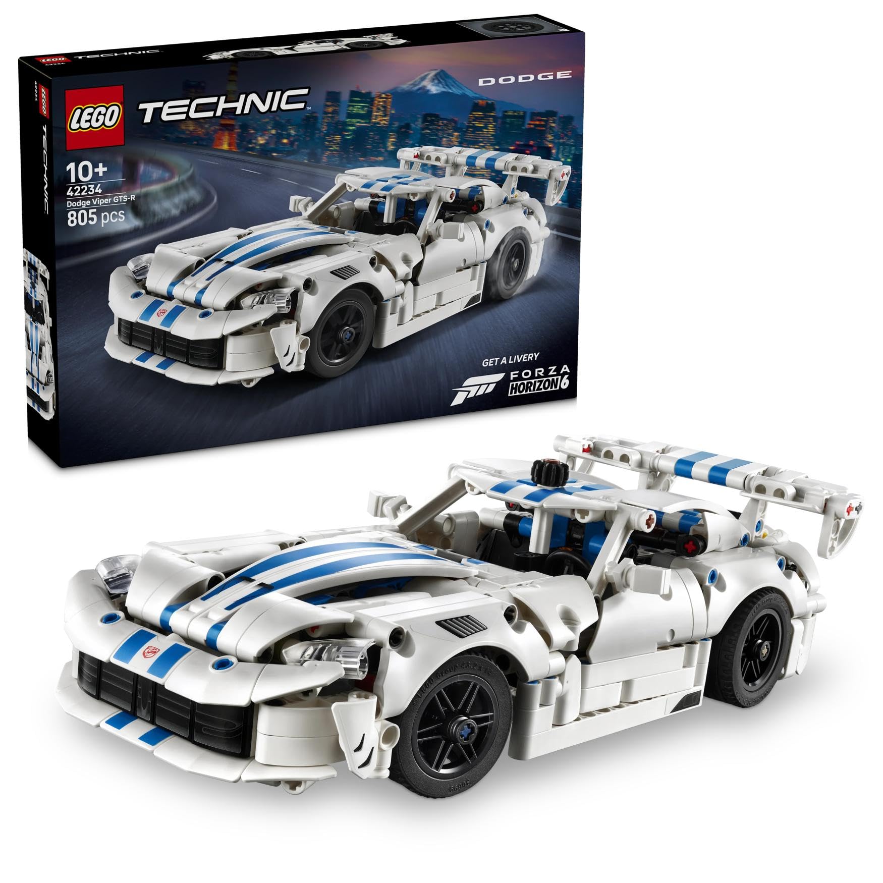 LEGO Technic Dodge Viper GTS-R Sports Car Building Set - V10 Engine, Opening Parts | Ages 10+ 1