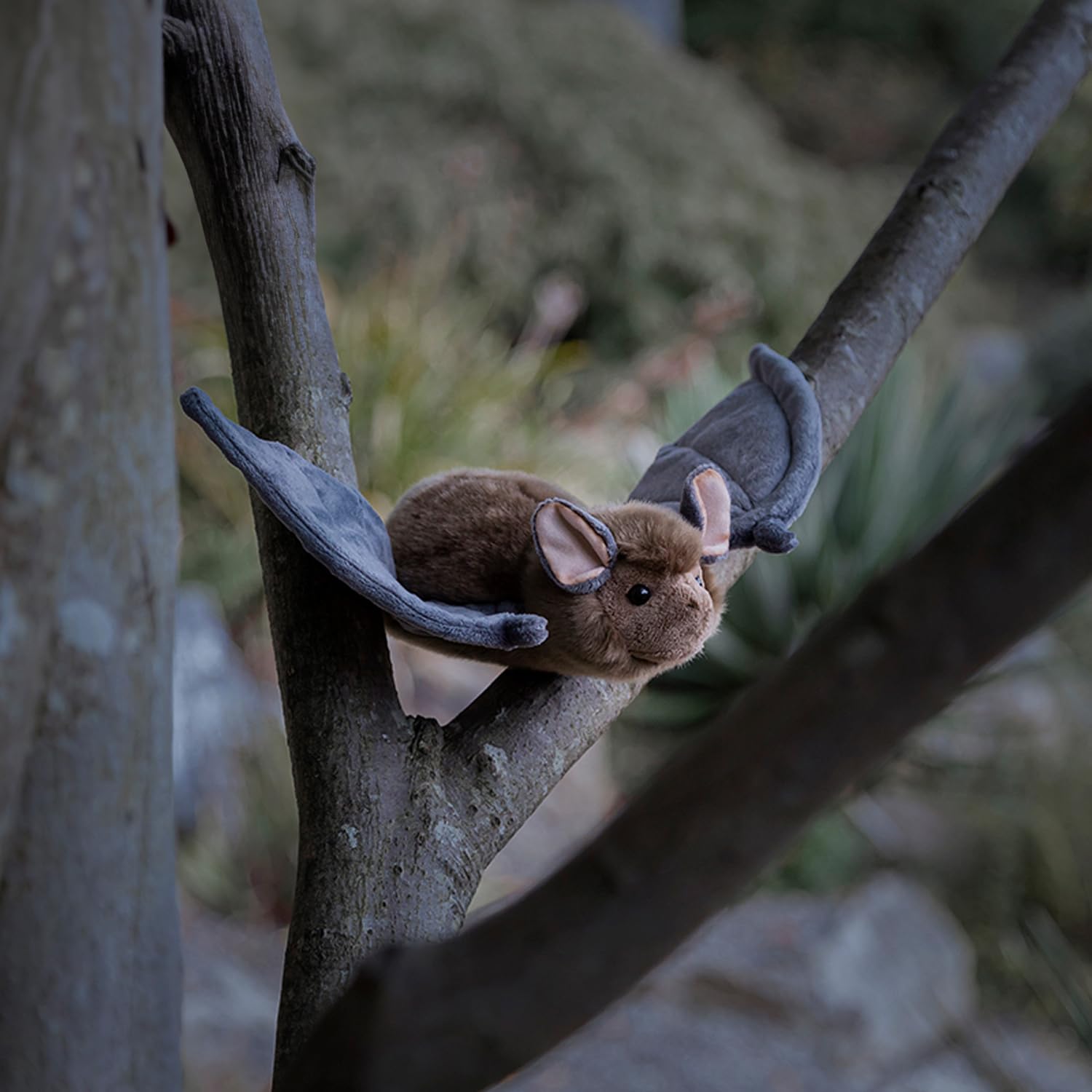 Tobar Animigos World of Nature Bat Plush Toy - 46cm Wingspan, Brown 7