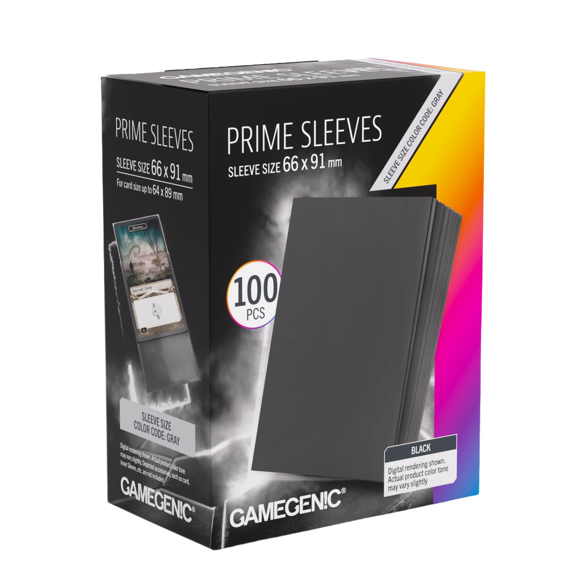 Gamegenic Prime Standard-Sized Card Sleeves - 100 Pack, 66 mm x 91 mm
