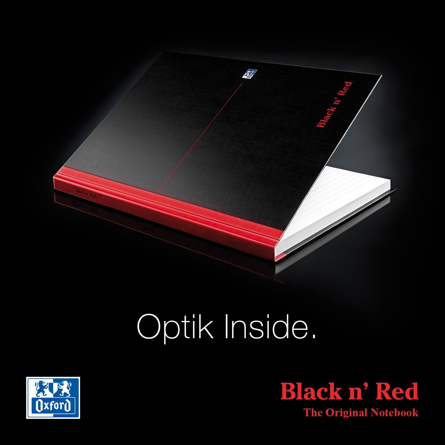 Black n' Red A4 Casebound Hardback Notebook - Ruled (1 Notebook) 2