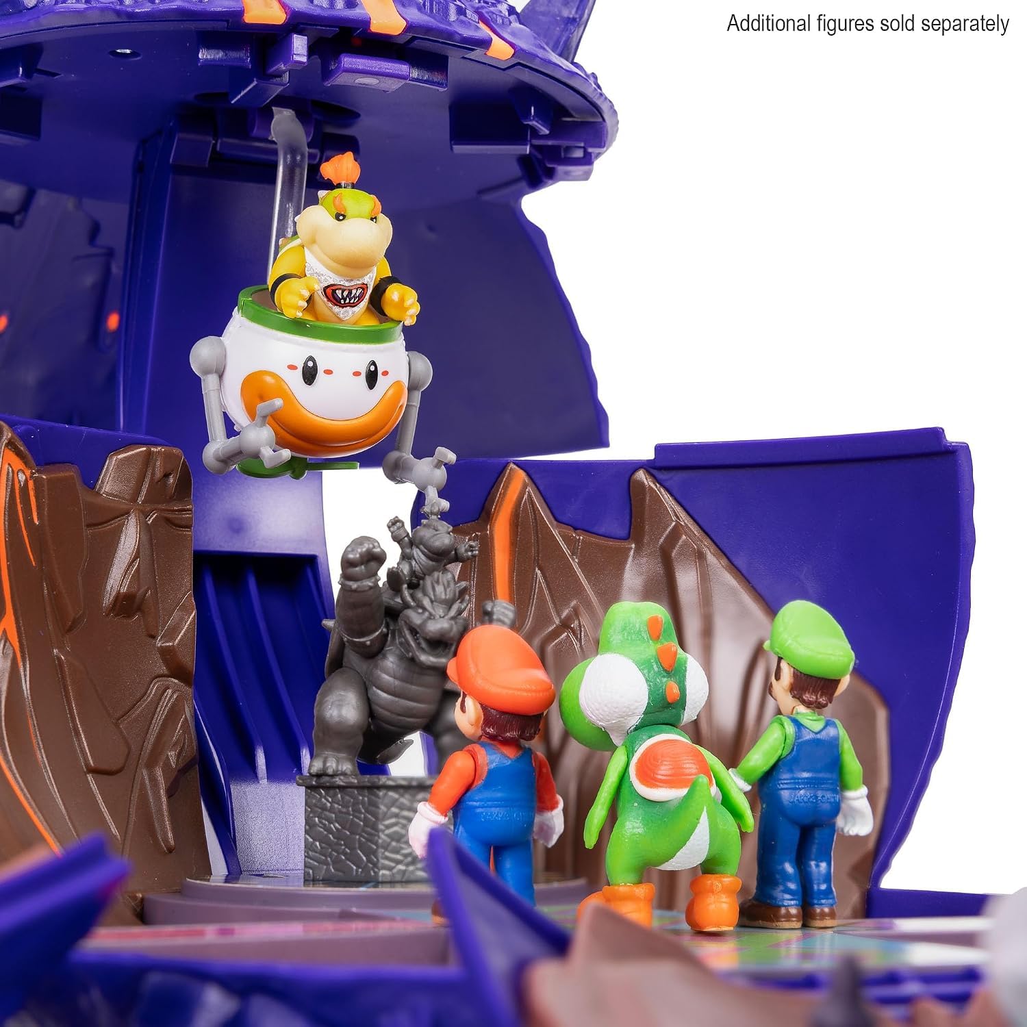 THE SUPER MARIO BROS. MOVIE Wonder Bowser Jr. Planet Playset with 1.5" Mini Figure and Clown Car | Ages 3+ | Plastic 4