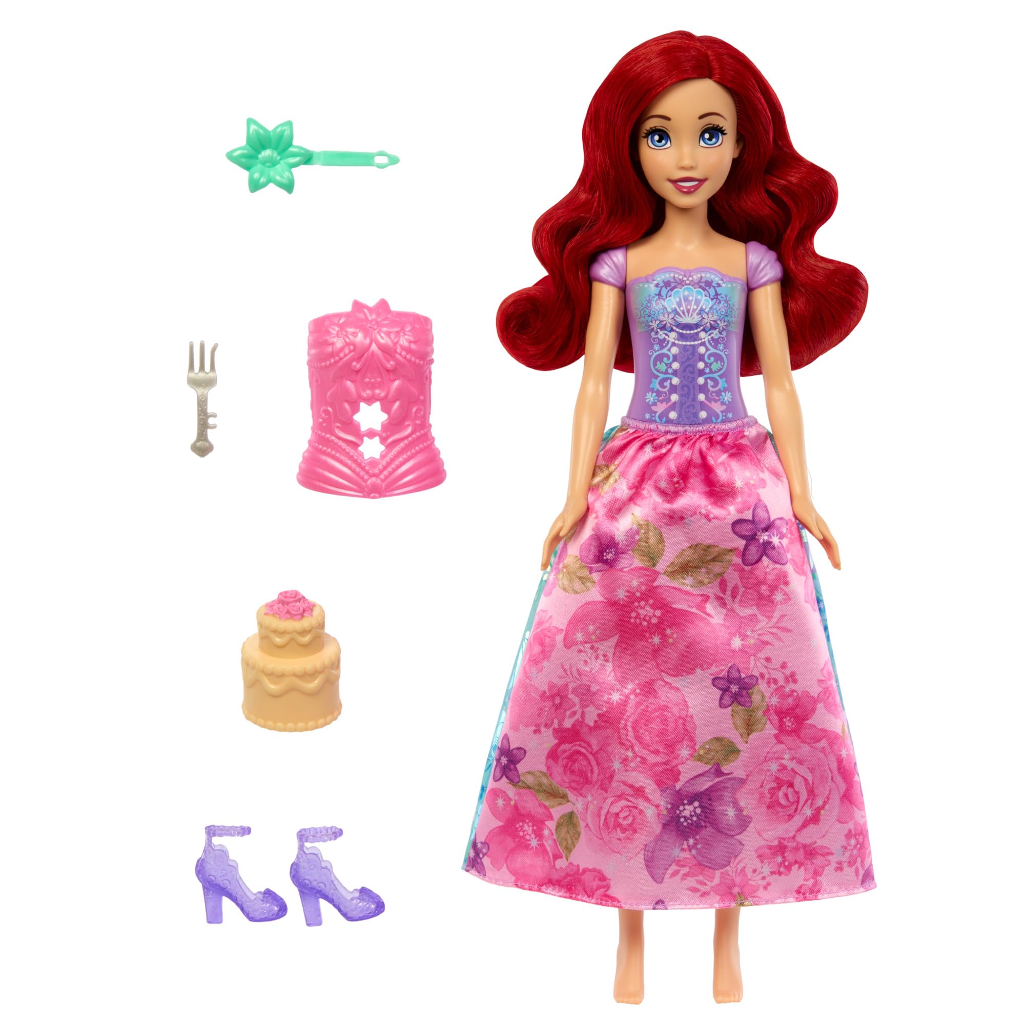 Mattel Disney Princess Ariel Fashion Doll Set with 11 Surprises - Spin & Reveal 7