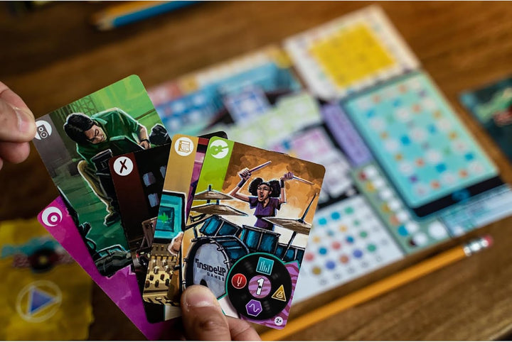 Inside Up Games Draft & Write Records - Music Board Game, Card Drafting, Strategy Game