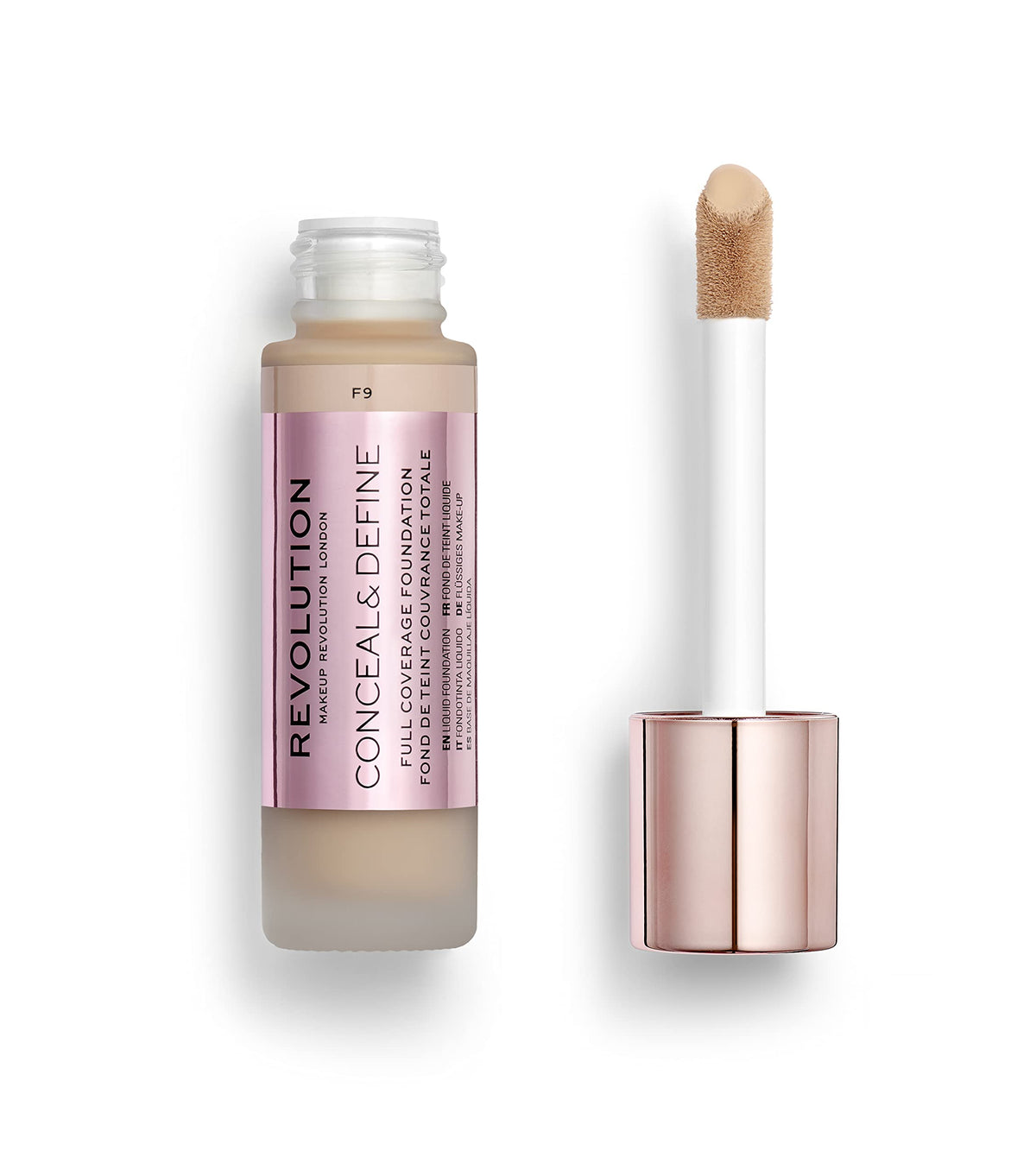 Revolution Beauty London Conceal and Define Foundation - F9, 23ml